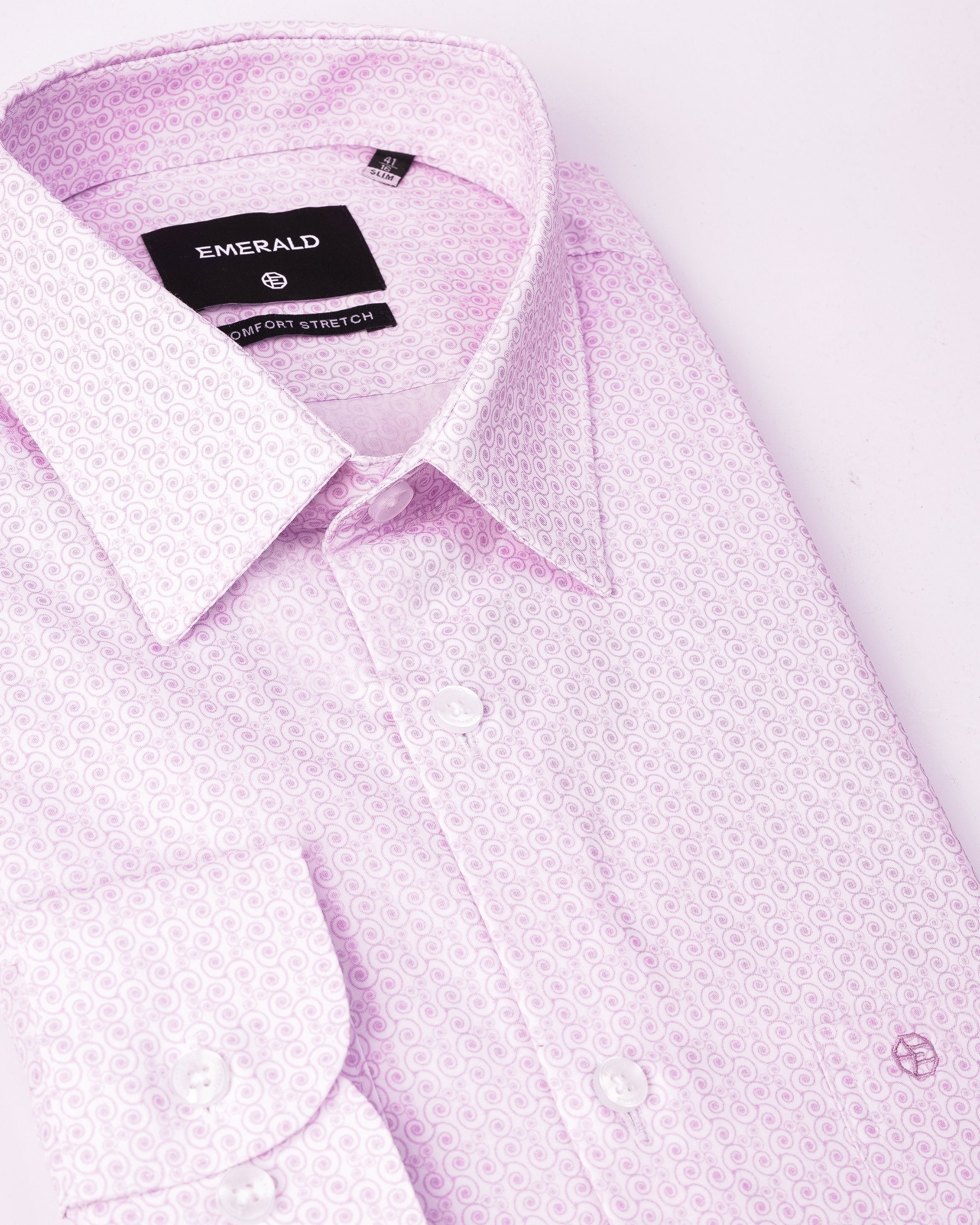 Emerald Formal Printed Slim Fit - Lavender Herb