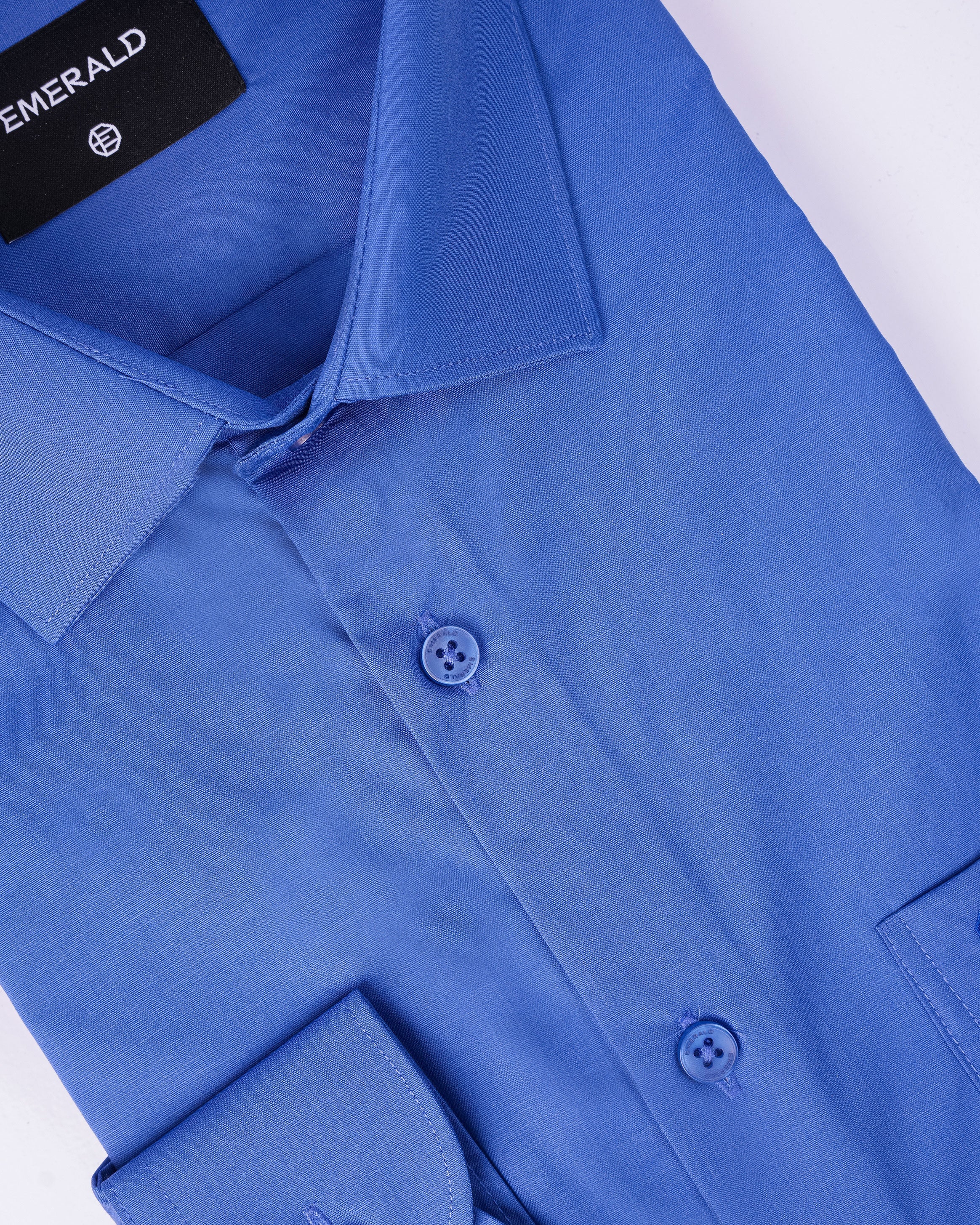 Emerald Formal Plain Slim Fit - Ampro Blue
