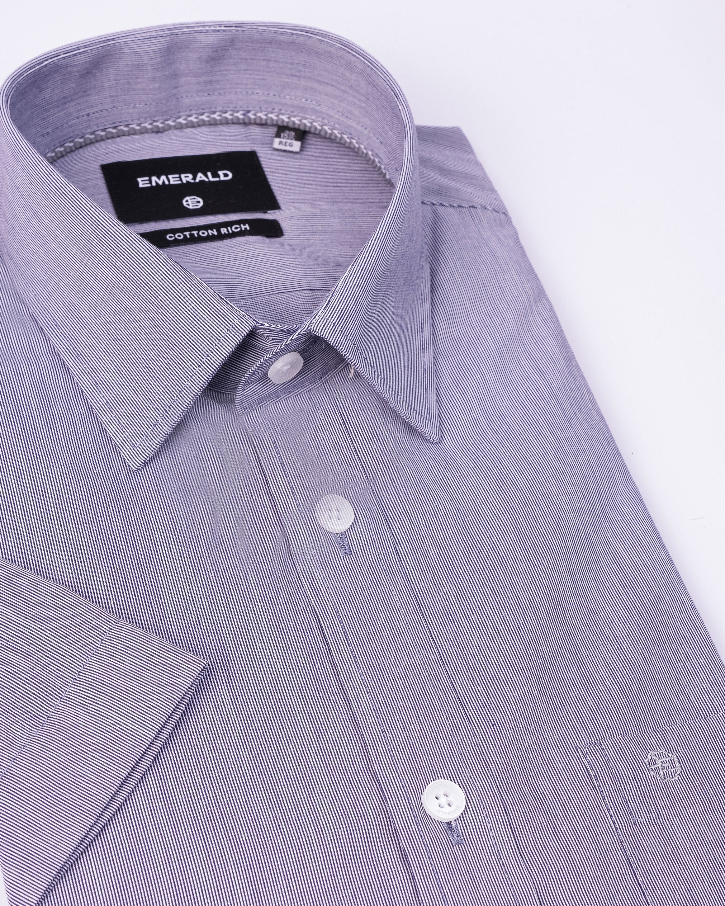 Emerald Corporate Pique Dobby Regular Fit - Dark Denim