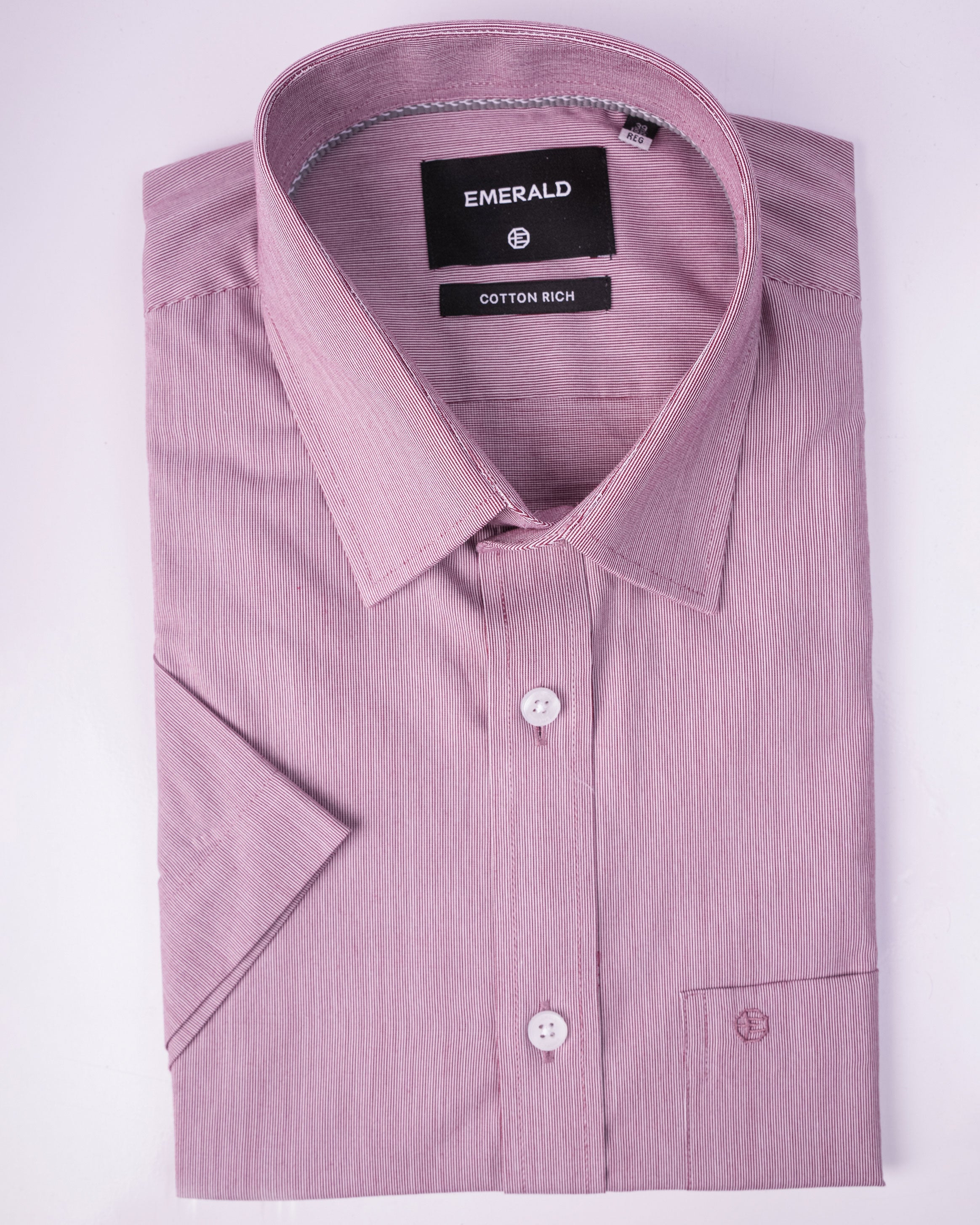 Emerald Corporate Pique Dobby Regular Fit - Silver Peony