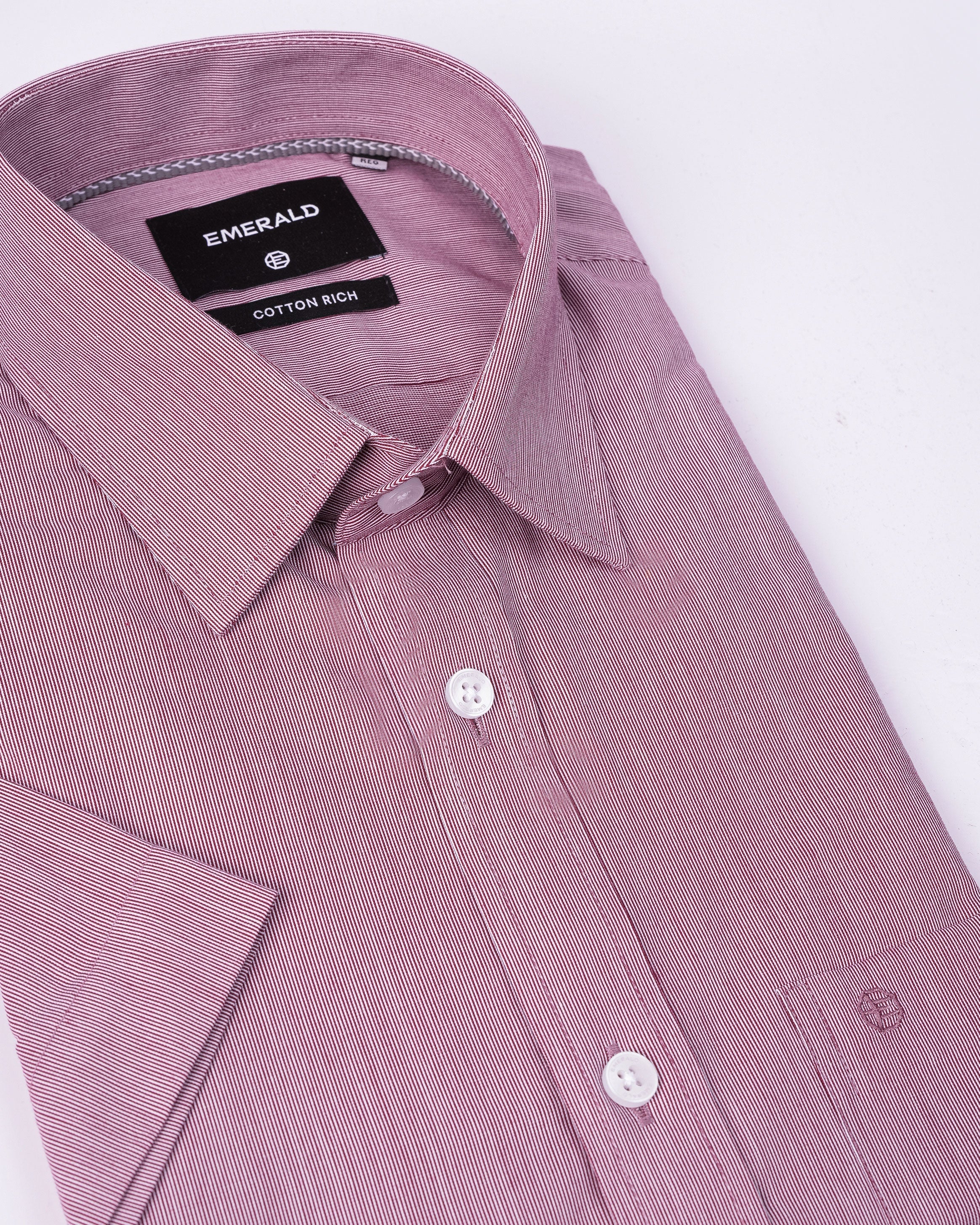 Emerald Corporate Pique Dobby Regular Fit - Silver Peony