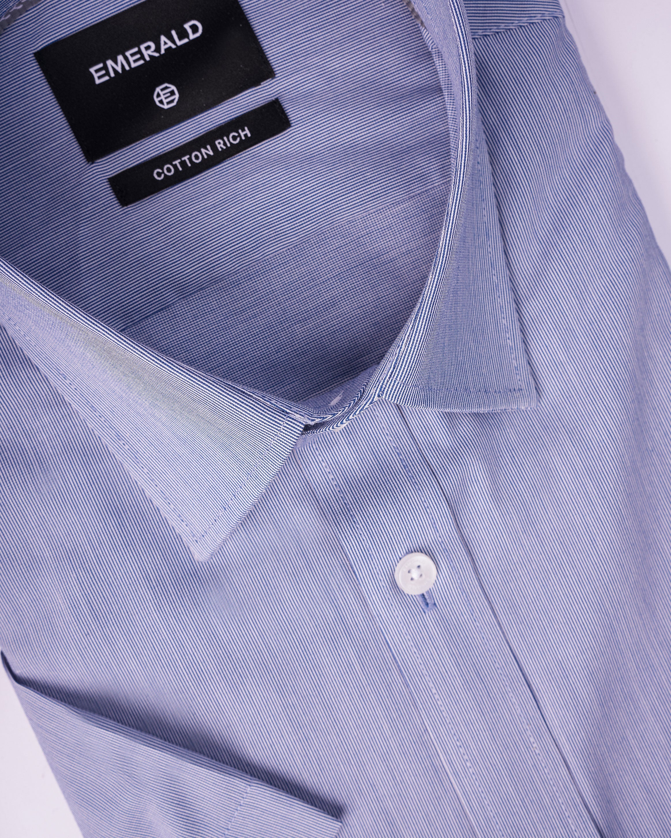 Emerald Corporate Pique Dobby Regular Fit - Navy