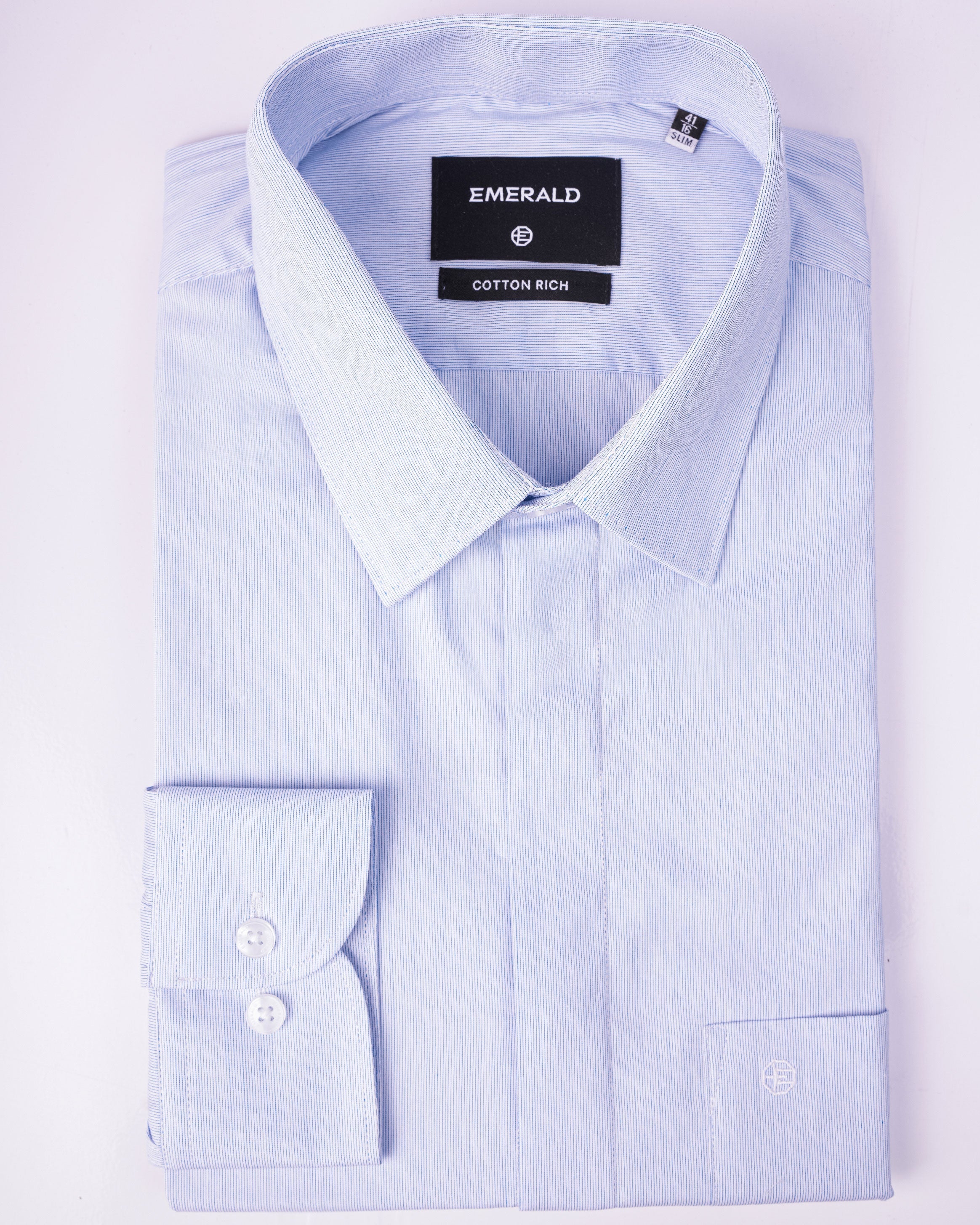 Emerald Formal Plain Slim Fit - Baby Blue