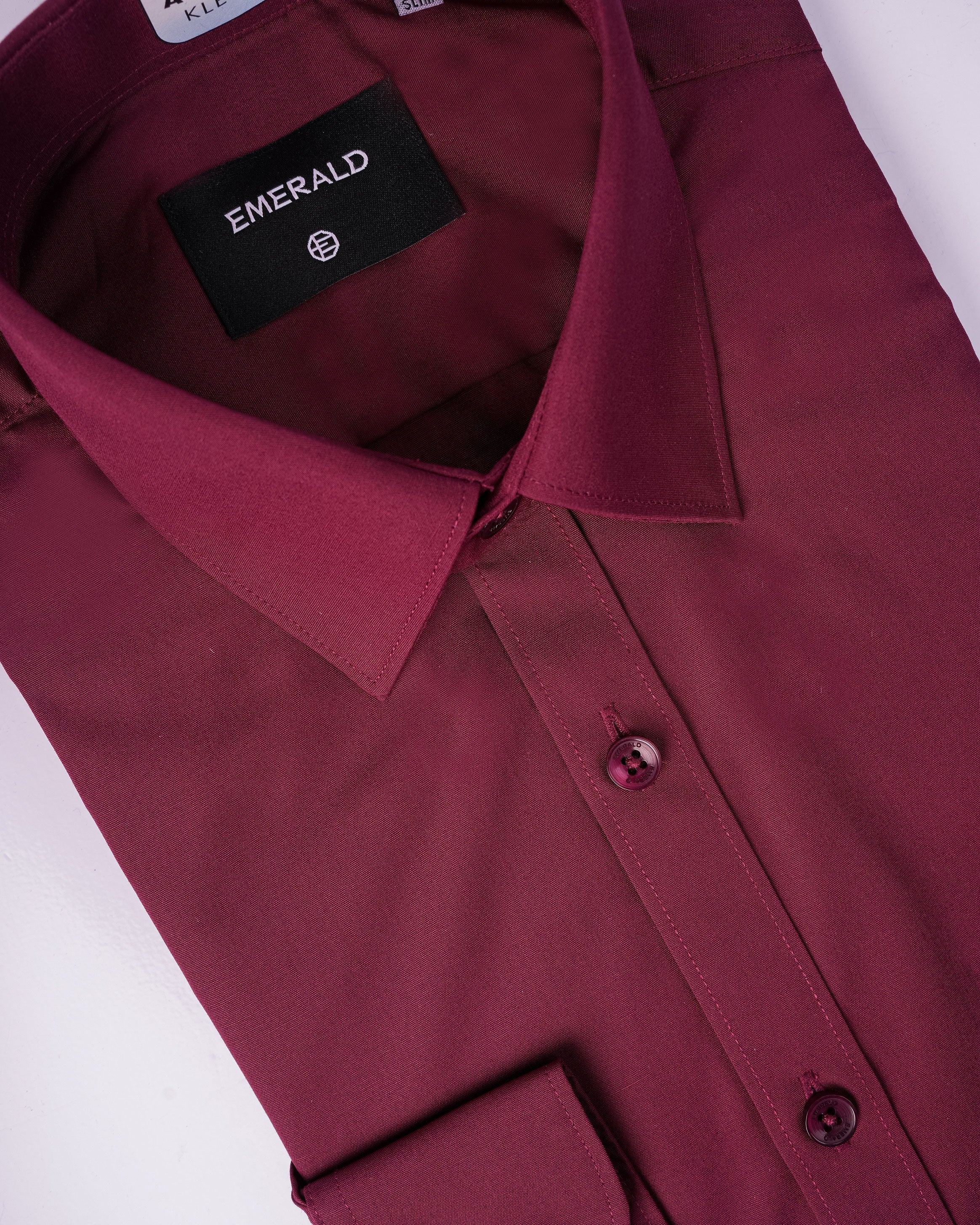 Emerald Corporate Active Kleen Plain Slim Fit - Biking Red