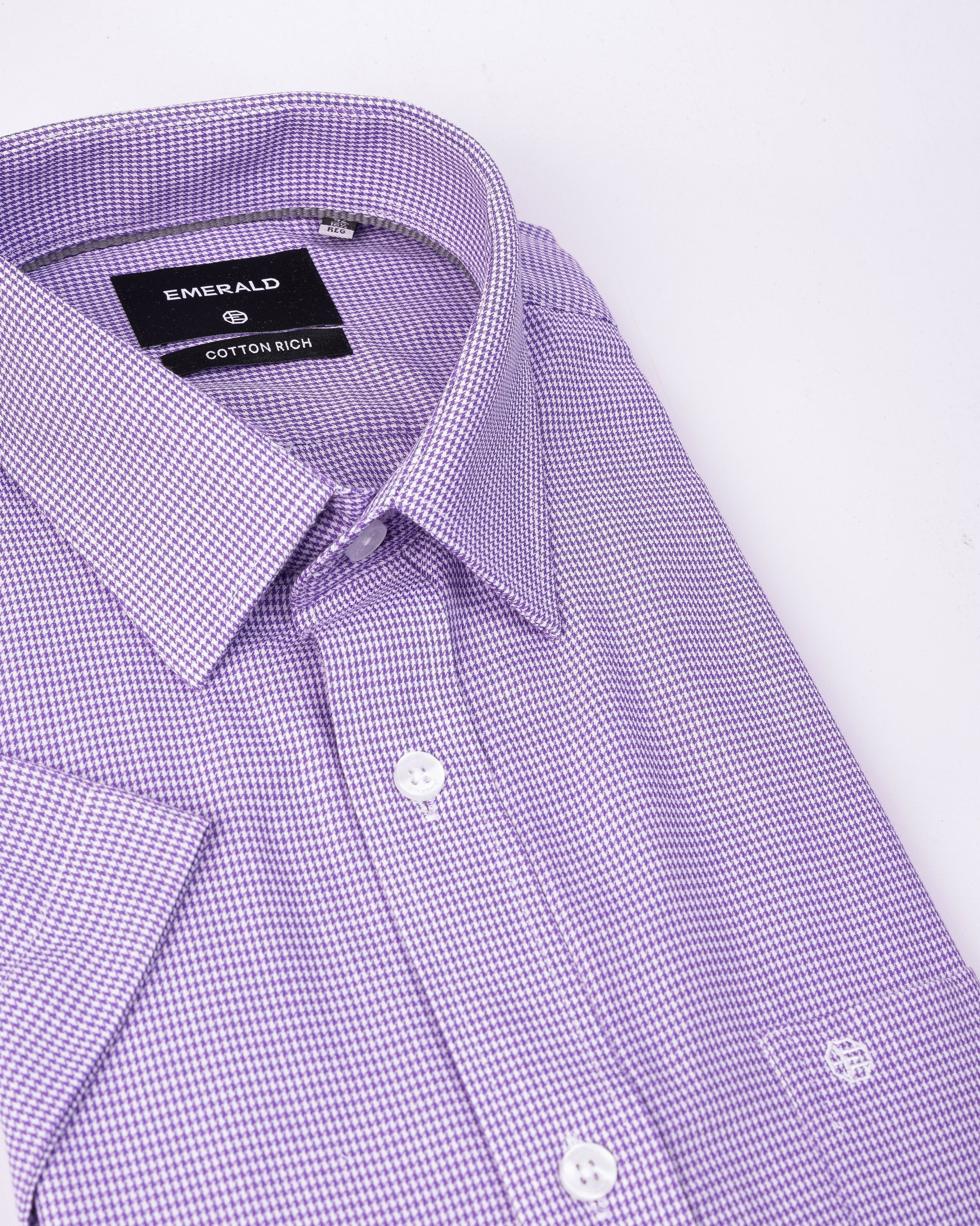Emerald Corporate Houndstooth Regular Fit - Medium Violet