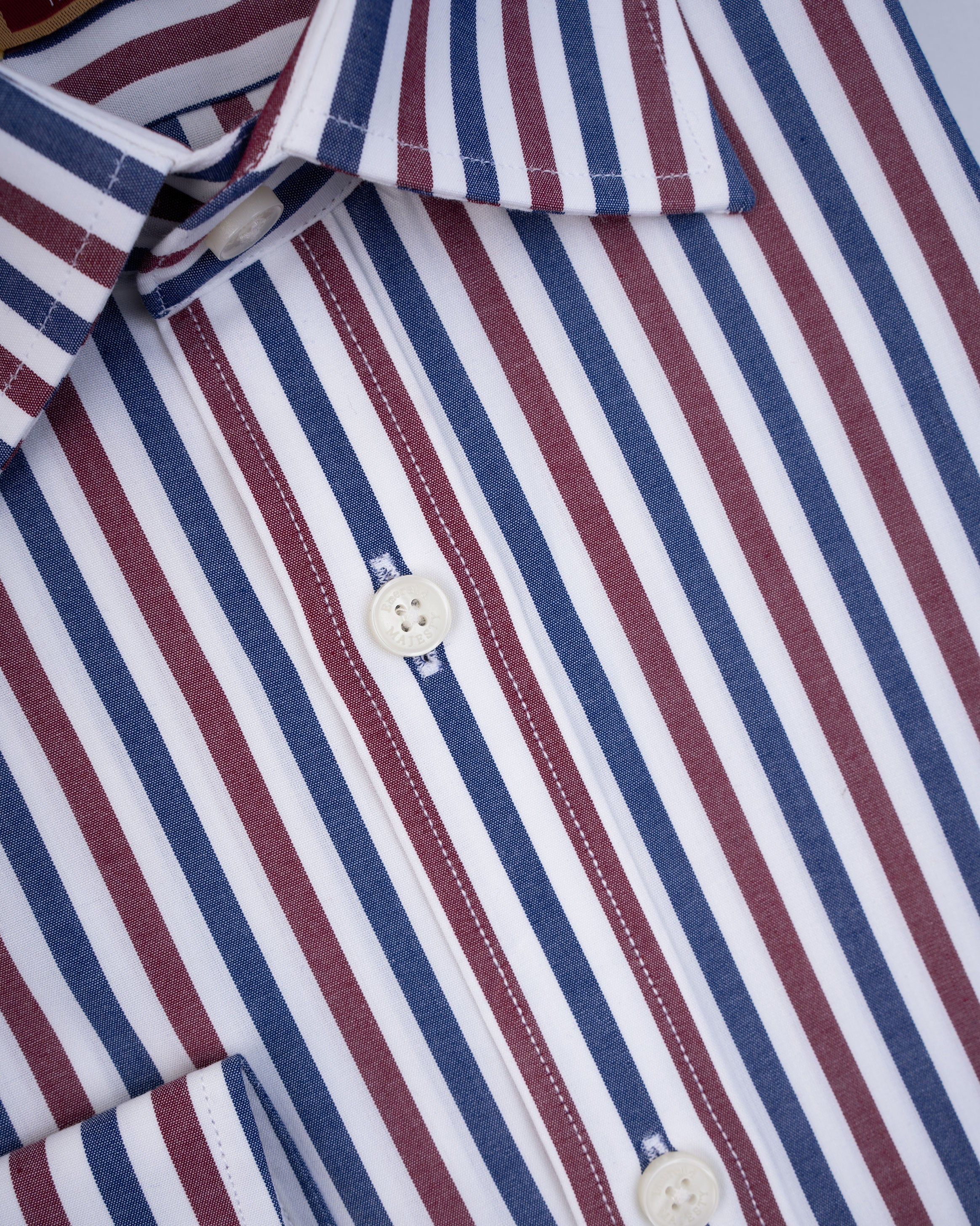 Emerald Majesty Stripe Slim Fit-Plum Wine