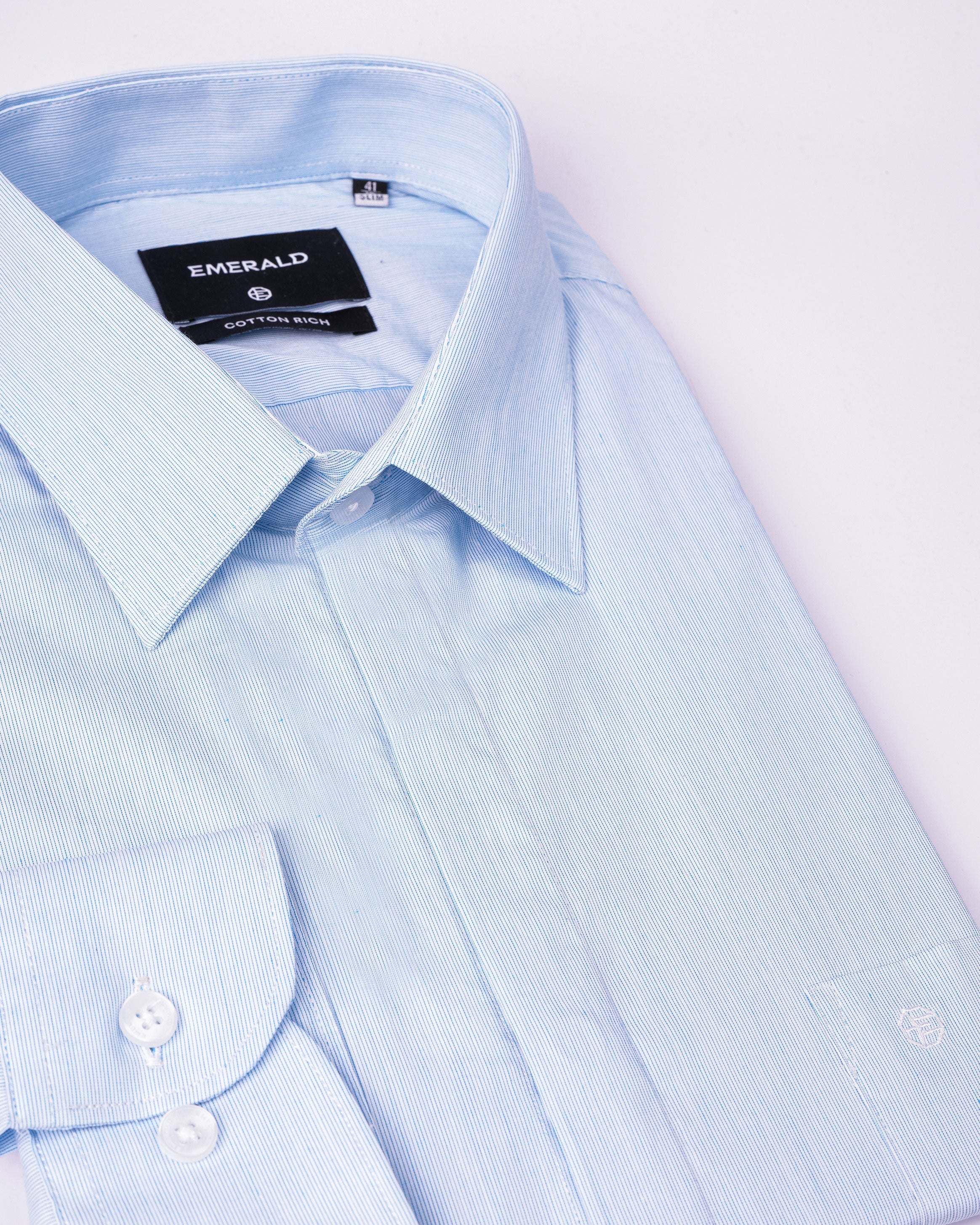 Emerald Formal Plain Slim Fit - Cashmere Blue