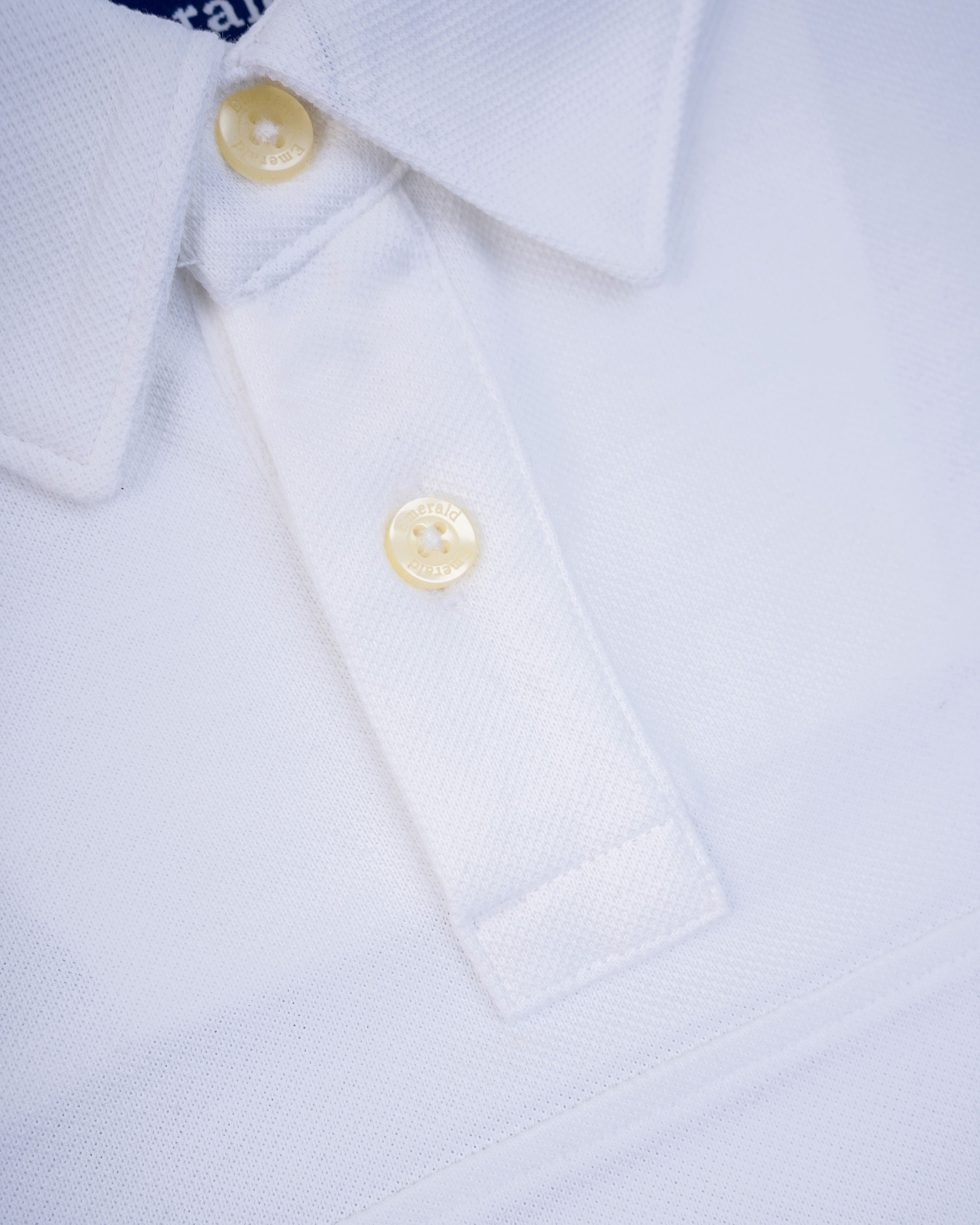 Emerald Polo Plain Slim Fit-Snow White
