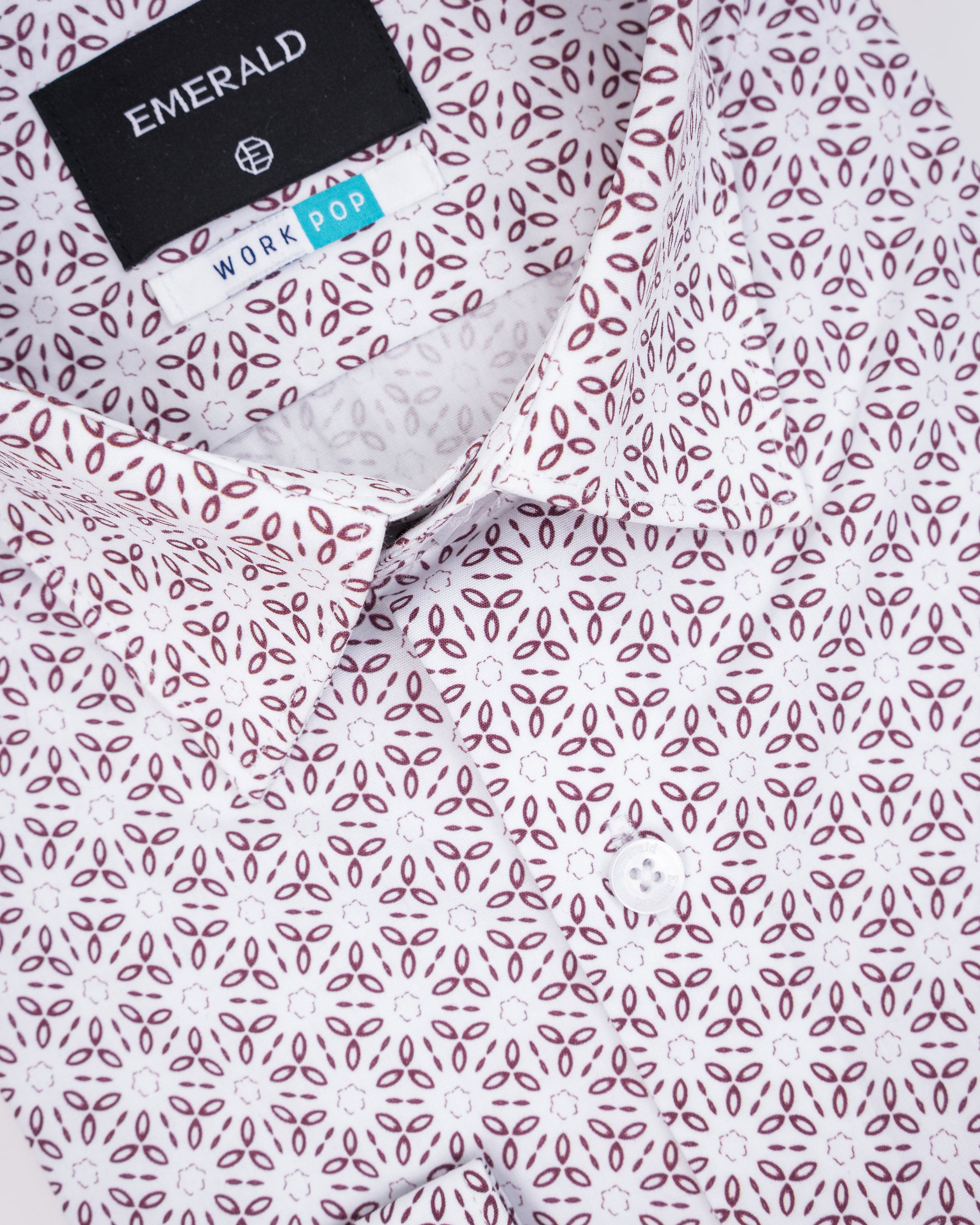 Emerald Formal Printed Slim Fit-Windsor Wine