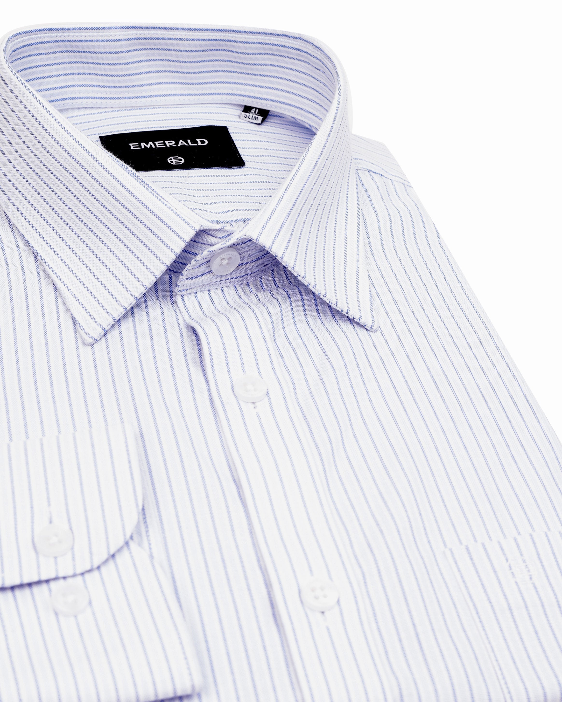 Emerald Formal Stripe Slim Fit-Baby Blue