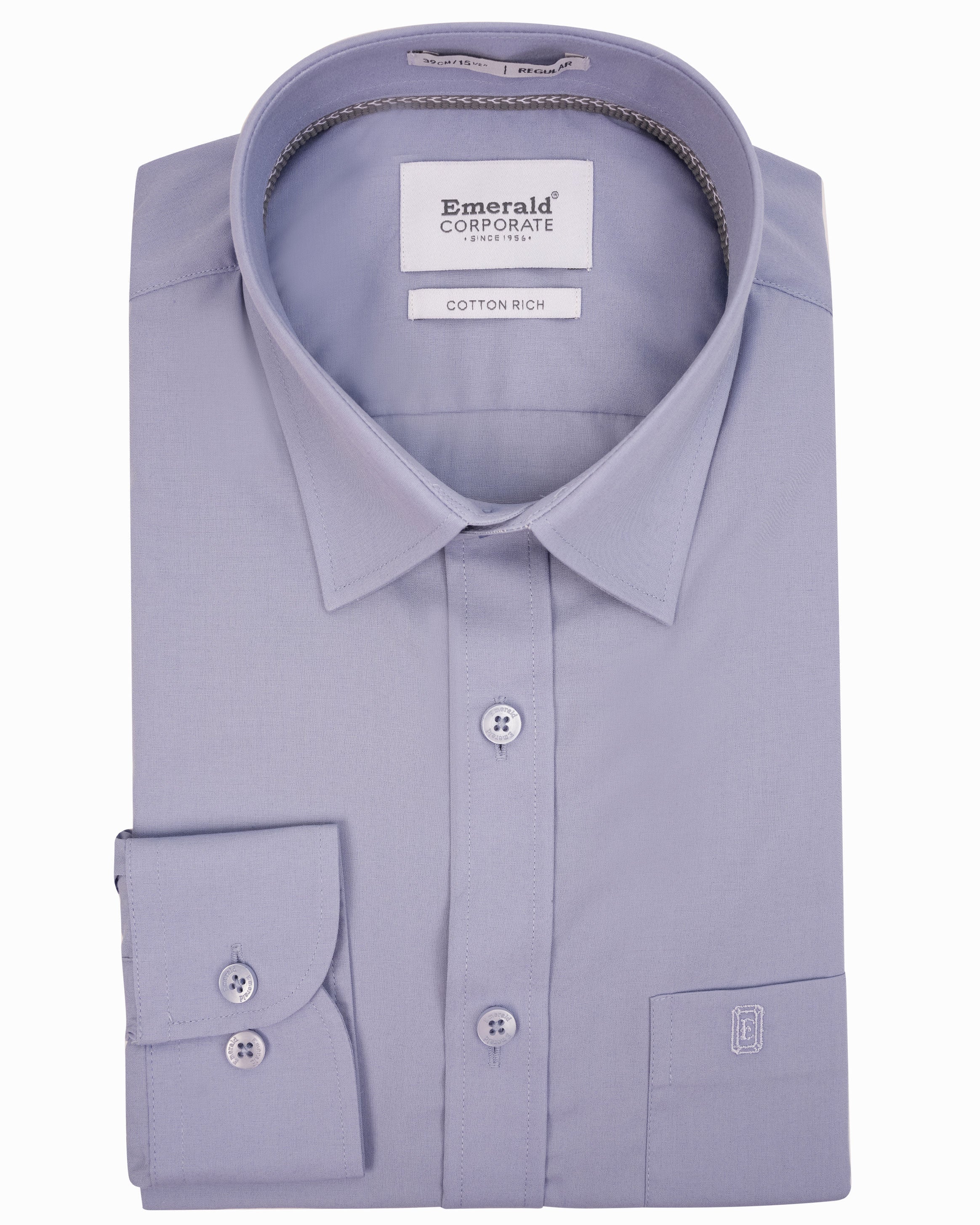 Emerald Formal Plain Regular Fit-Blue Ultramarine