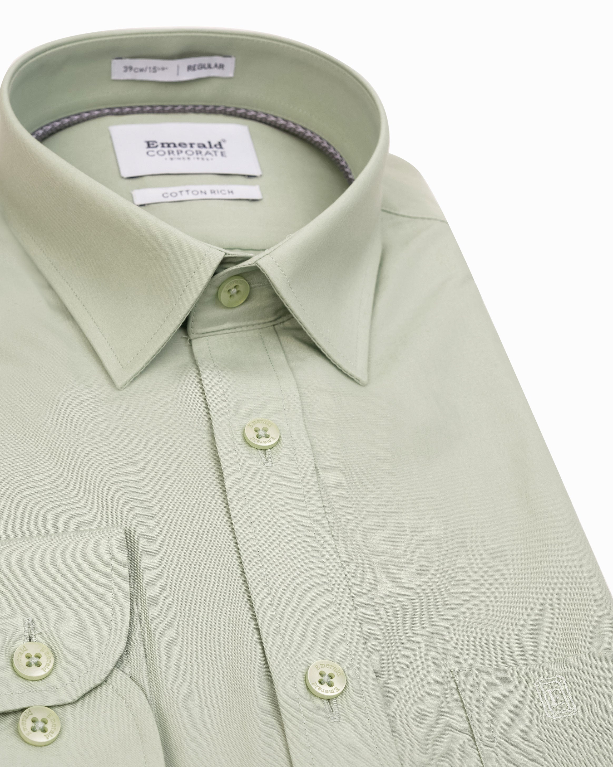 Emerald Formal Plain Regular Fit-Jade Green