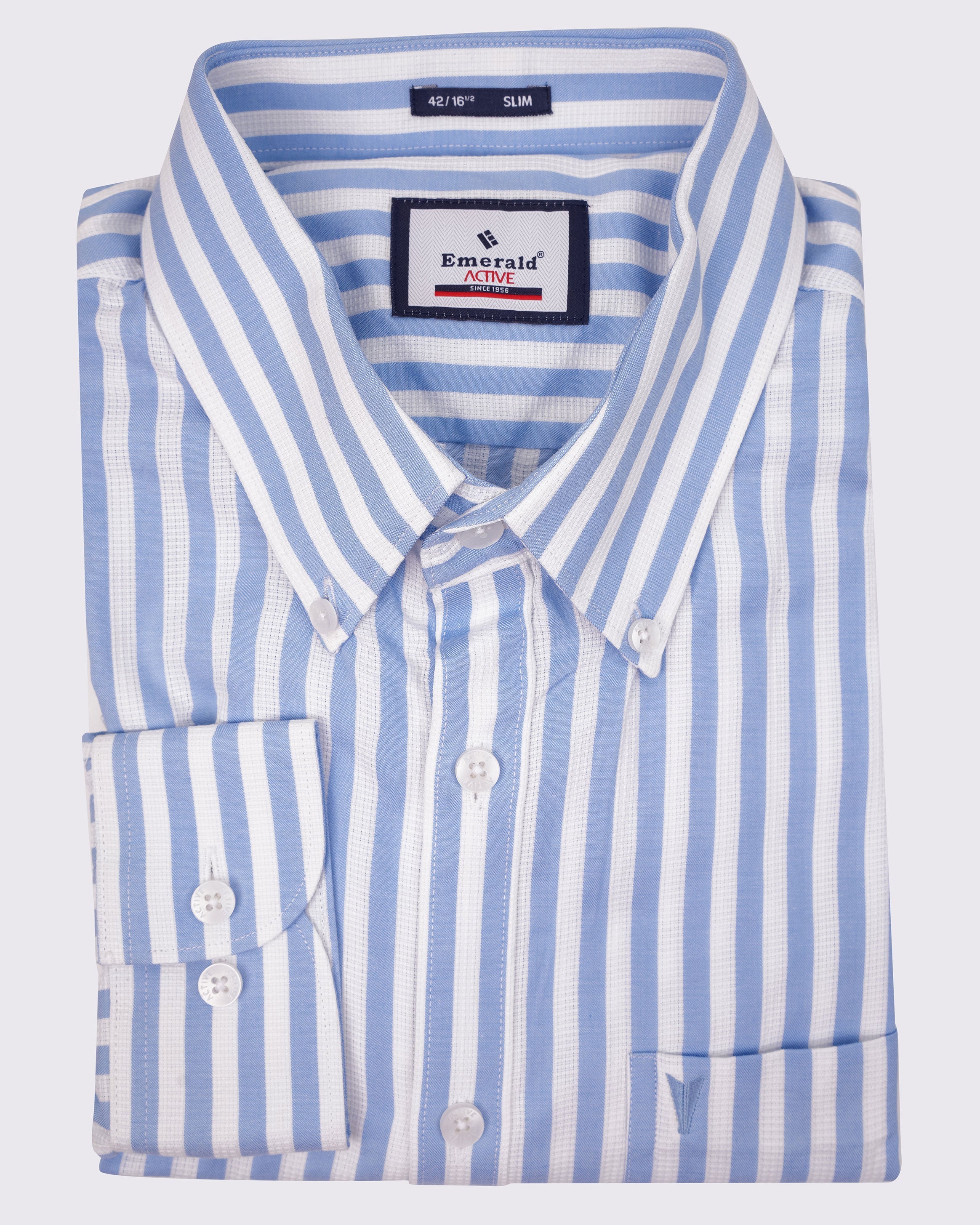 Emerald Active Stripe Slim Fit-Little Boy Blue