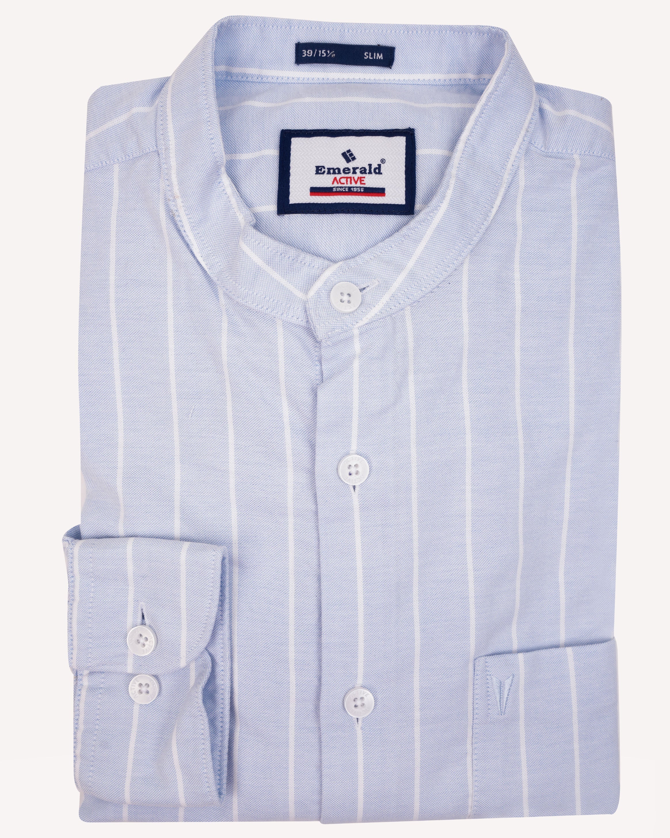 Emerald Active Stripe Slim Fit-Sky Way