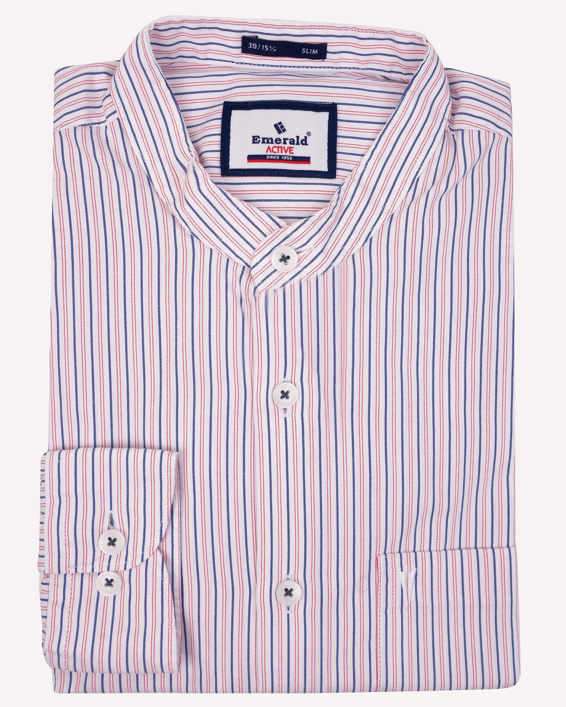 Emerald Active Stripe Slim Fit-Burn Ochre