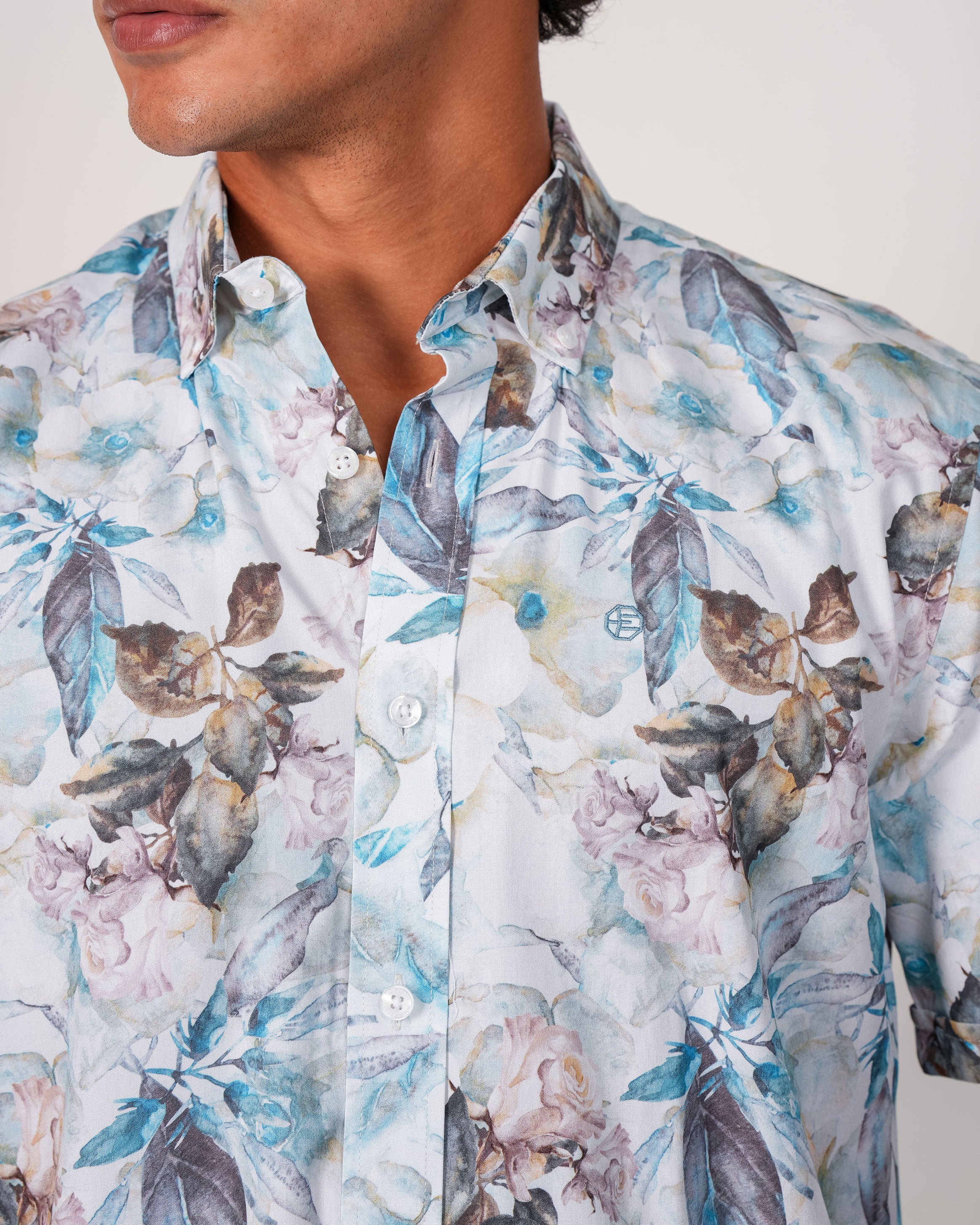 Emerald Casual Printed Regular Fit - Forget Me Not