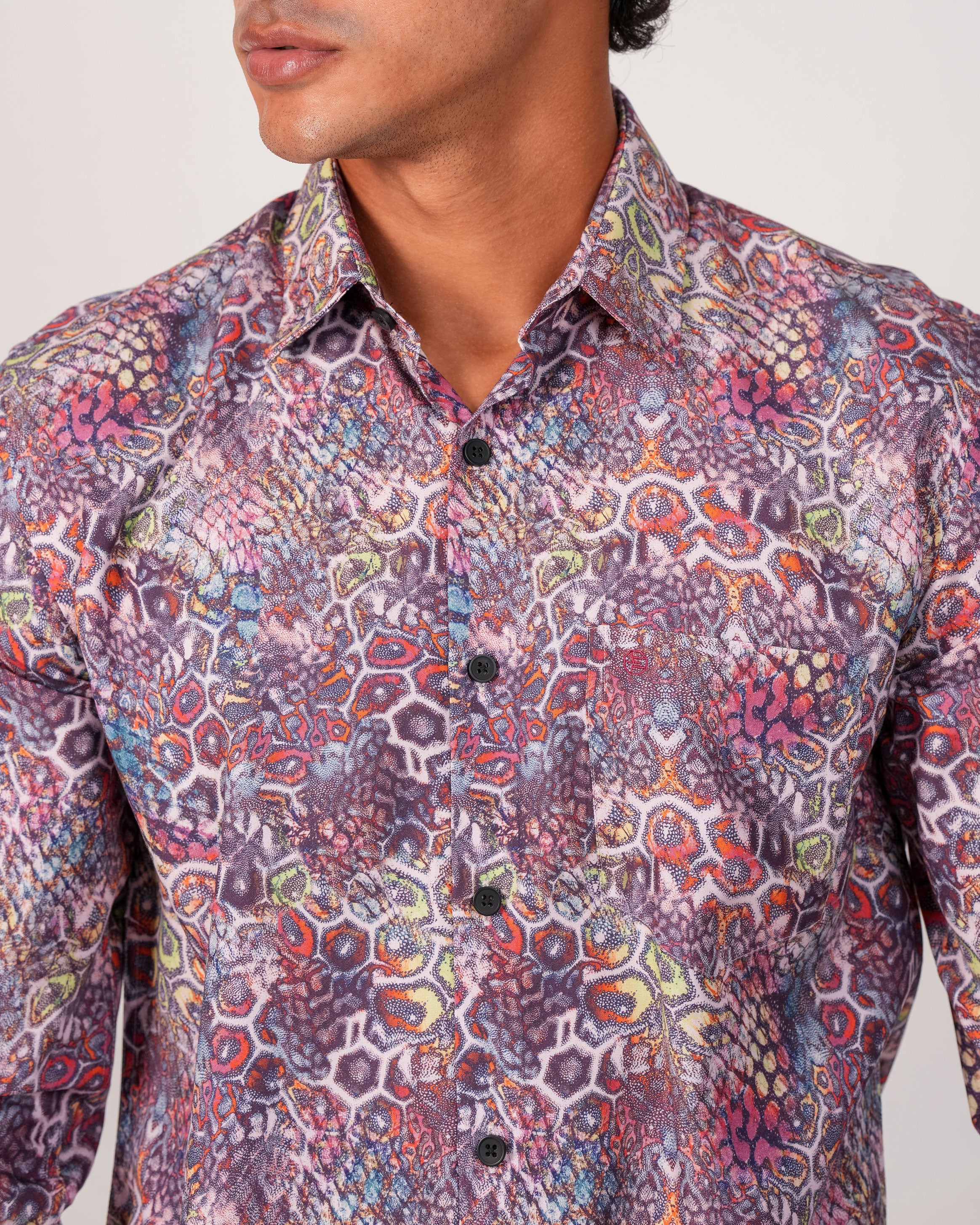 Emerald Evening Printed Slim Fit - Purple Majesty