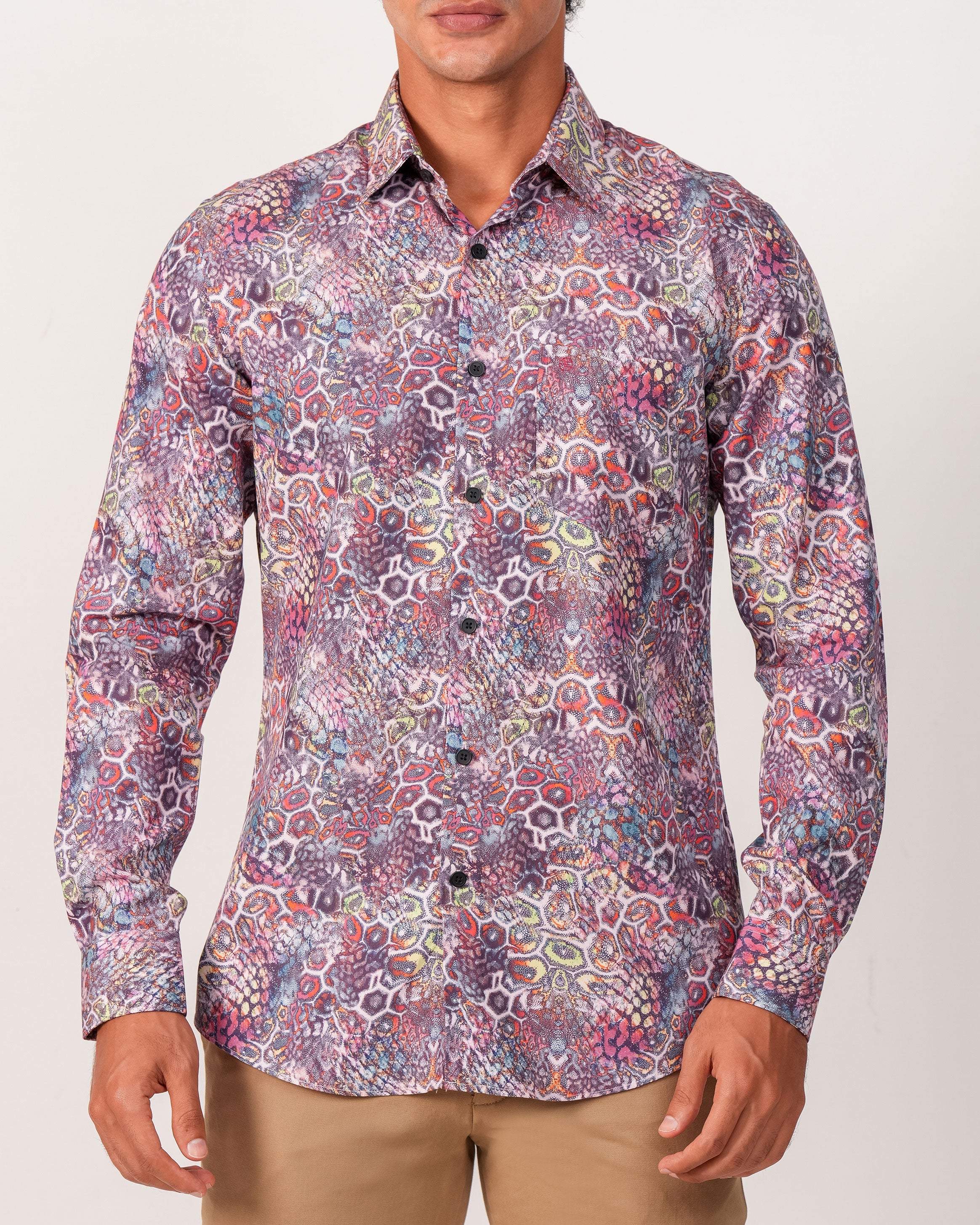 Emerald Evening Printed Slim Fit - Purple Majesty