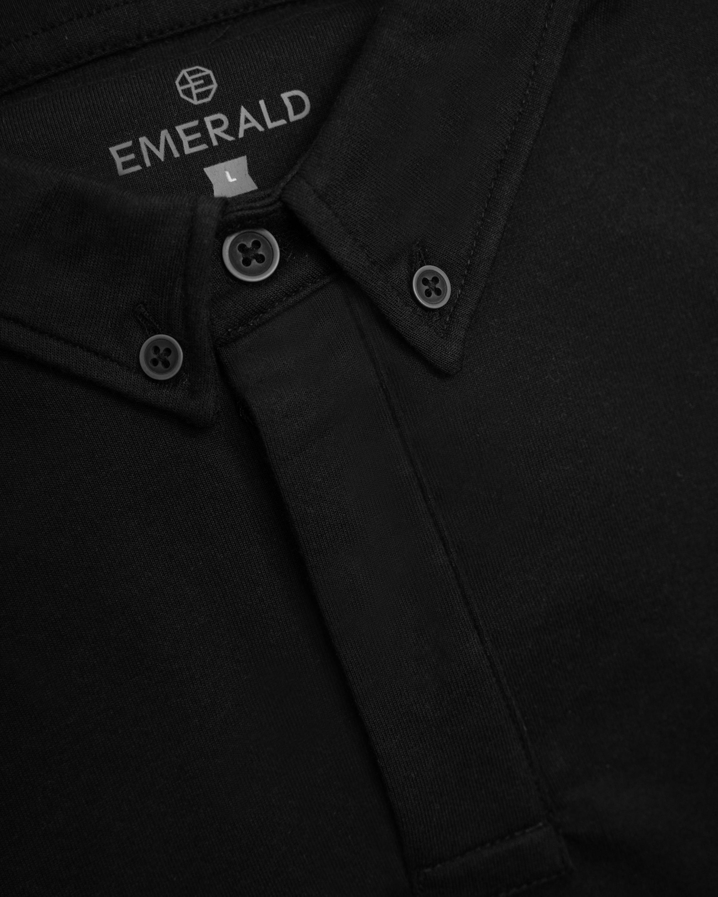 Emerald Polo Plain Slim Fit-Licorice
