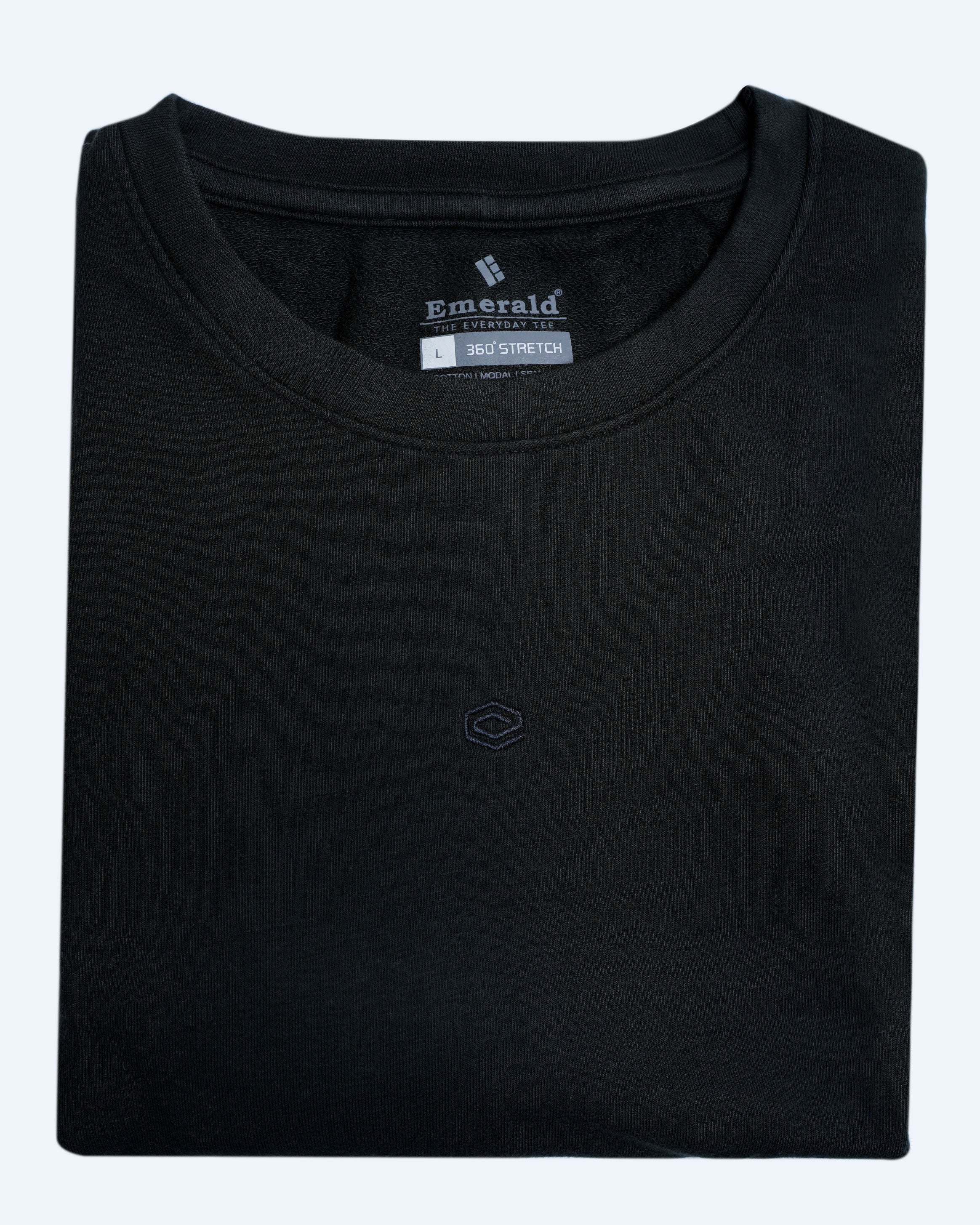 Emerald Oversized Plain Tee-Charcoal