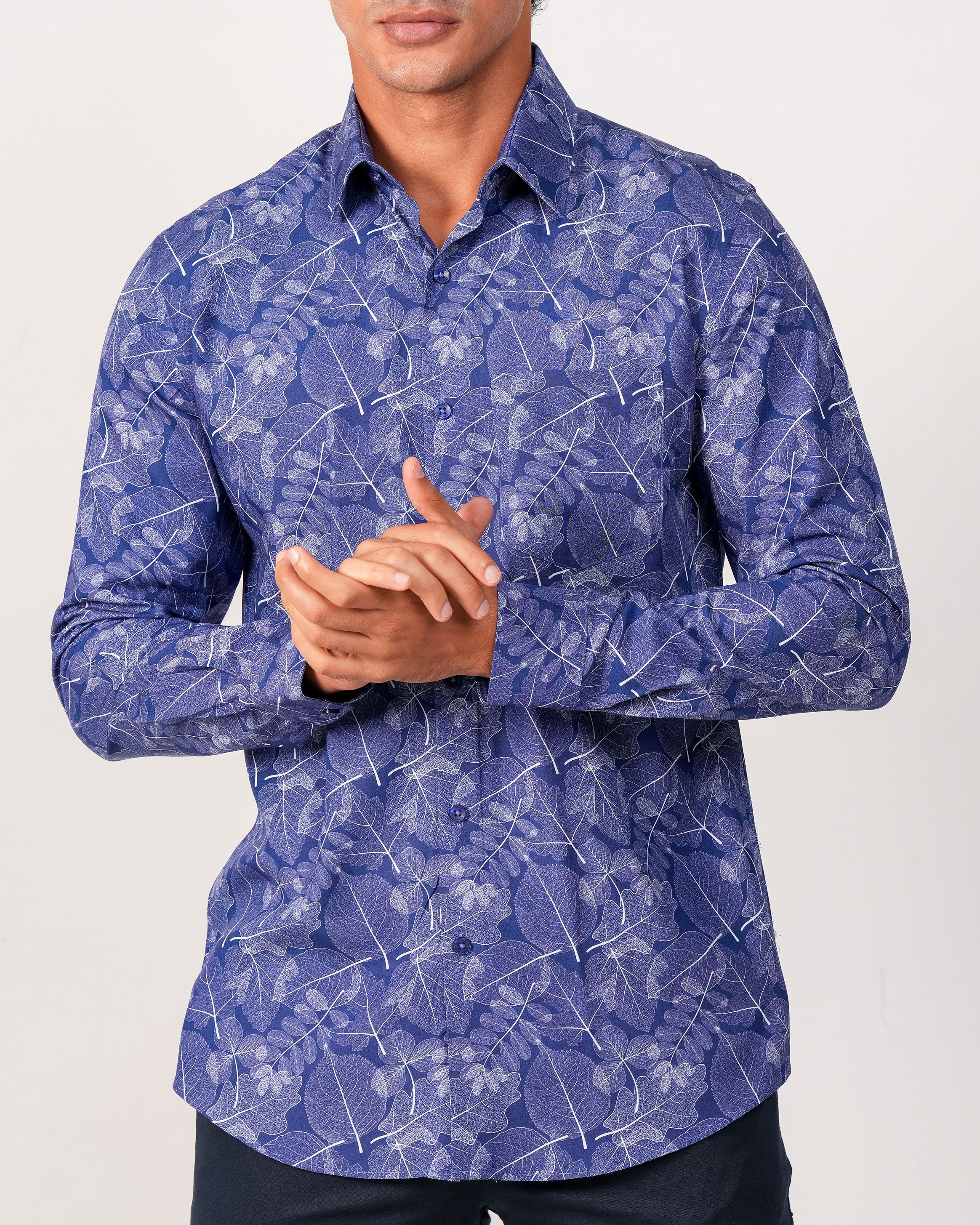 Emerald Evening Printed Slim Fit - Royal