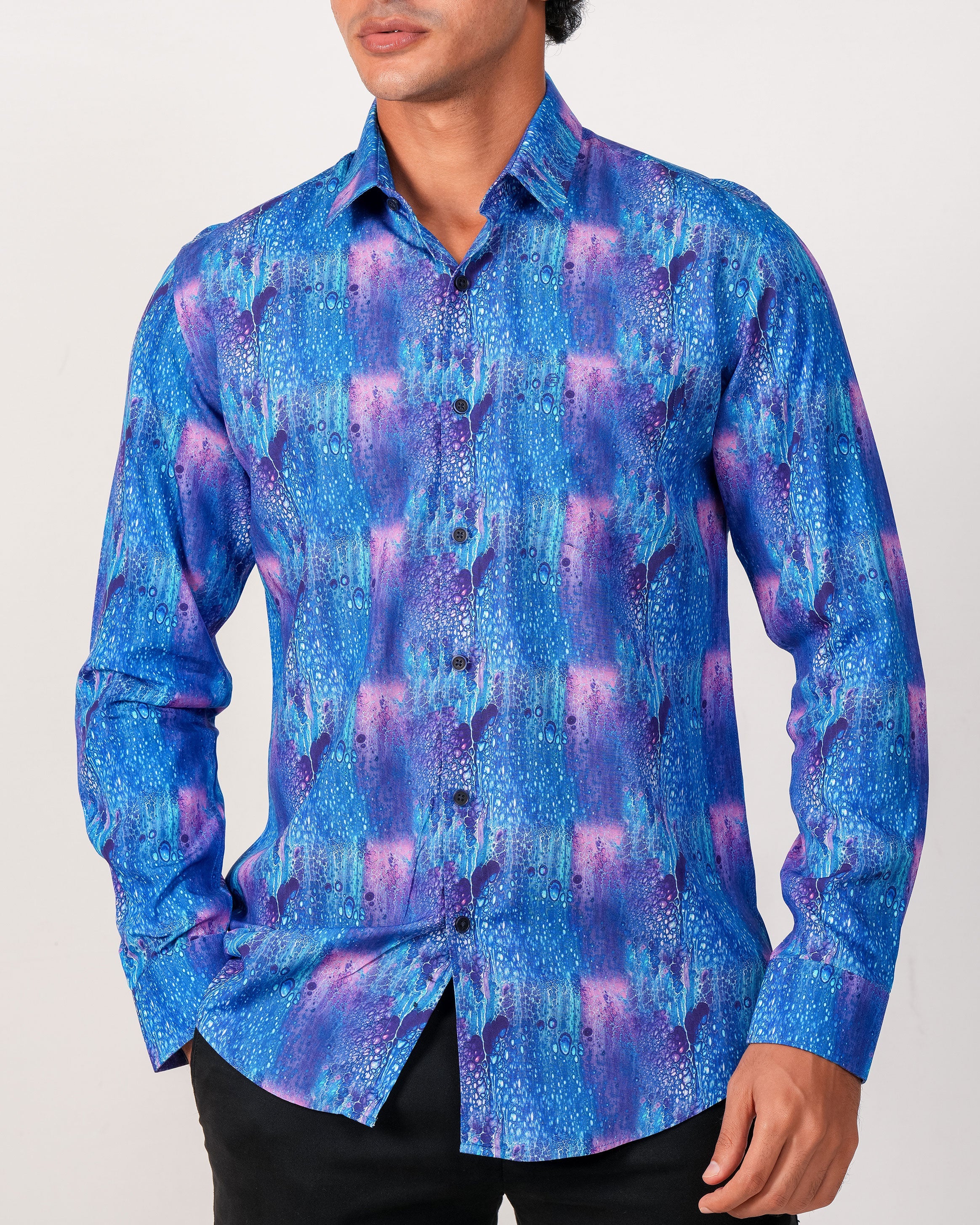 Emerald Evening Printed Slim Fit - Dusted Peri