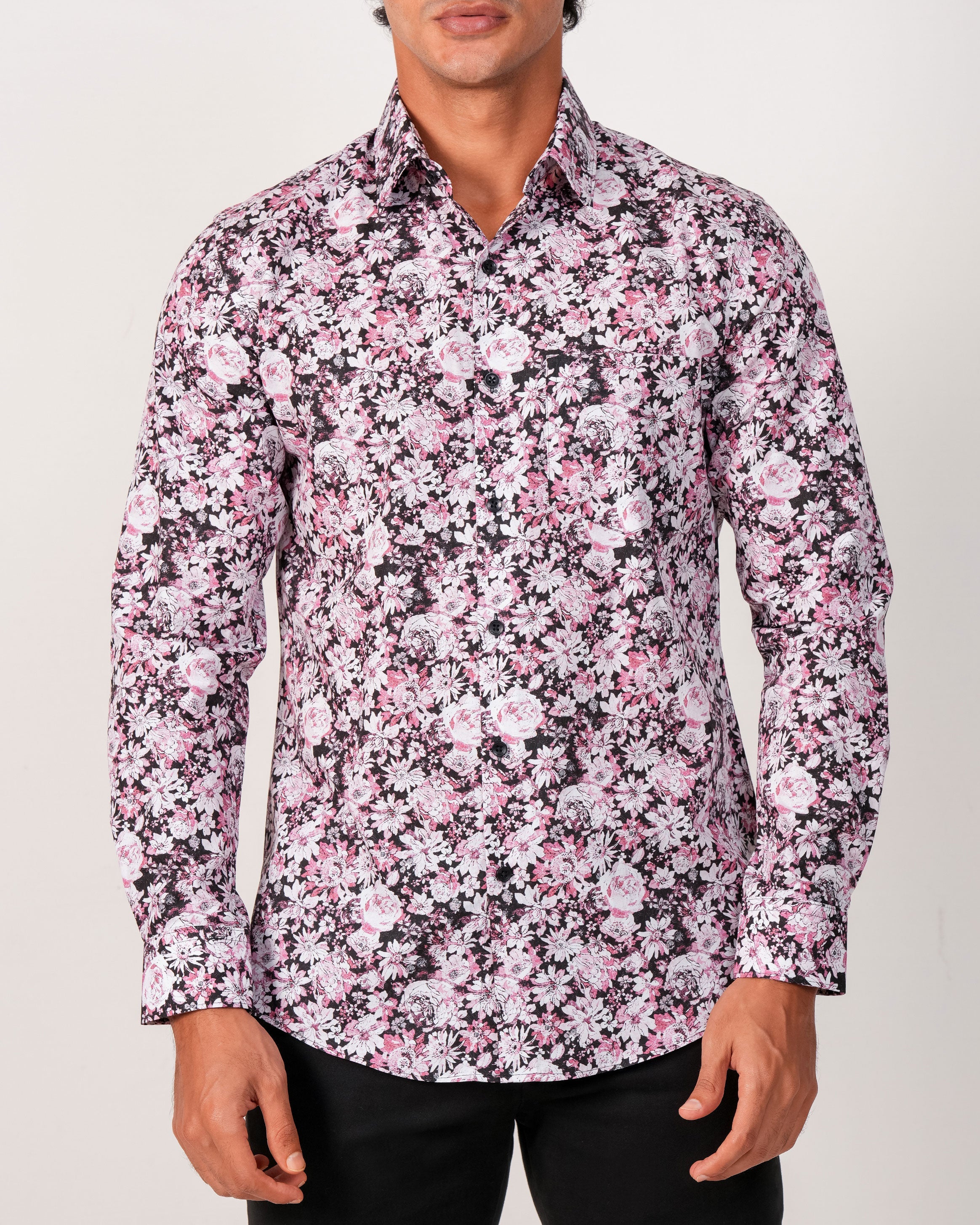 Emerald Evening Printed Slim Fit - Wistful Mauve