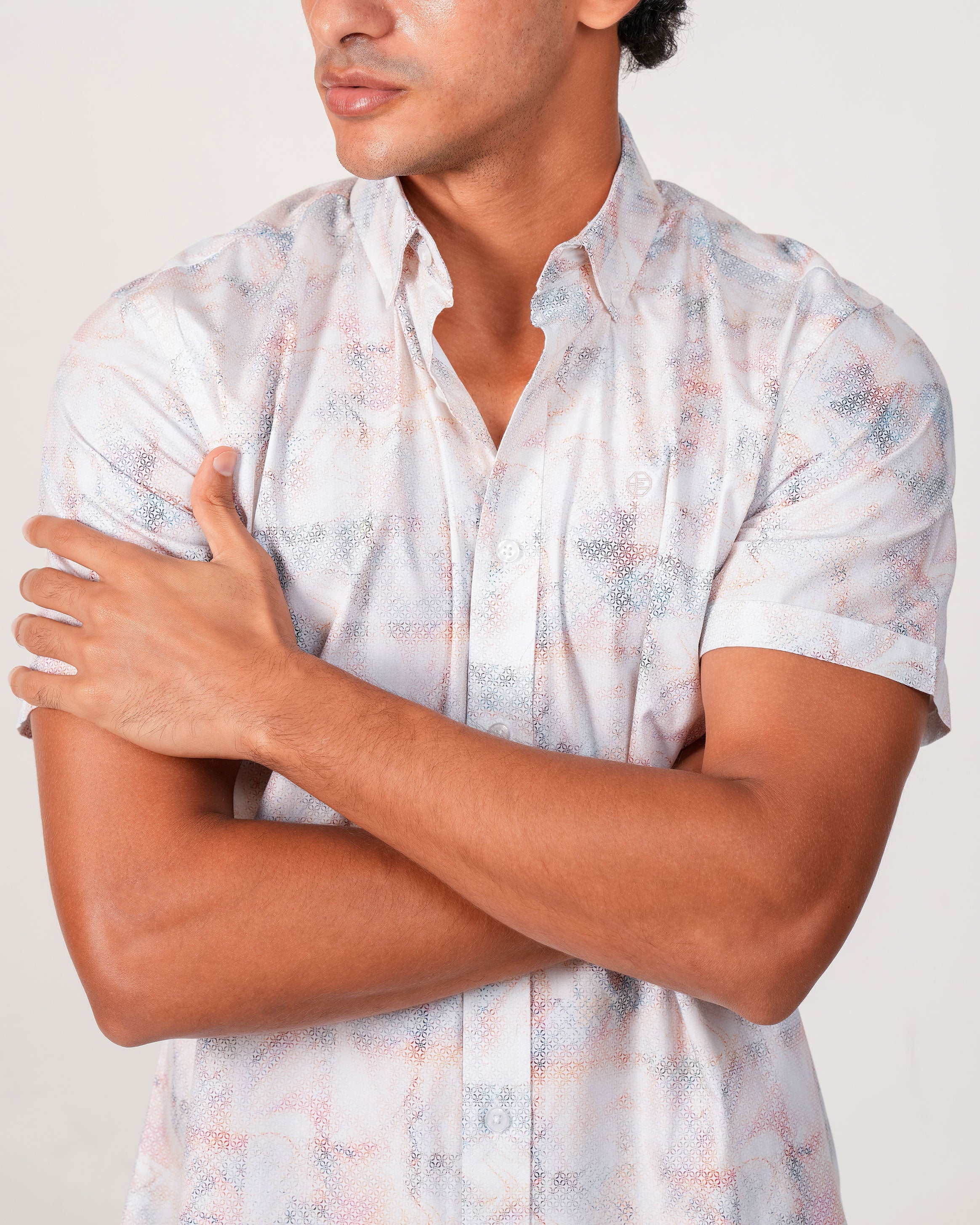 Emerald Casual Printed Regular Fit - Mandarin Orange