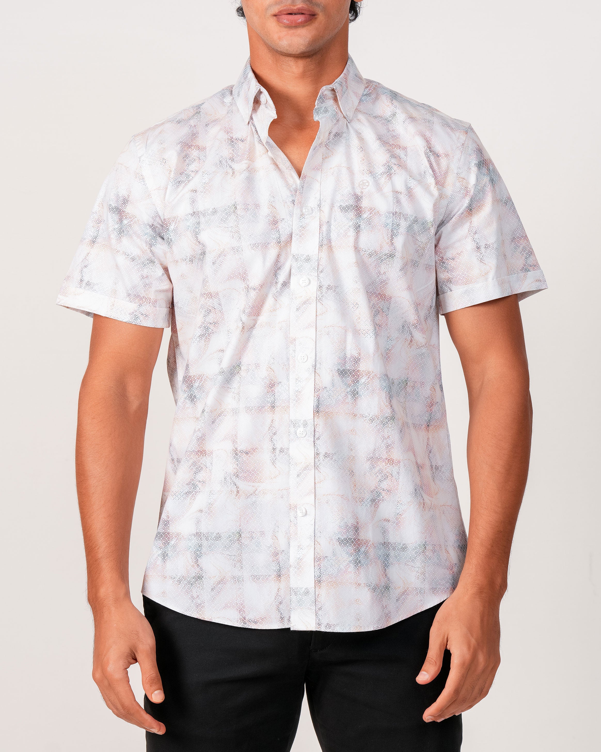 Emerald Casual Printed Regular Fit - Mandarin Orange