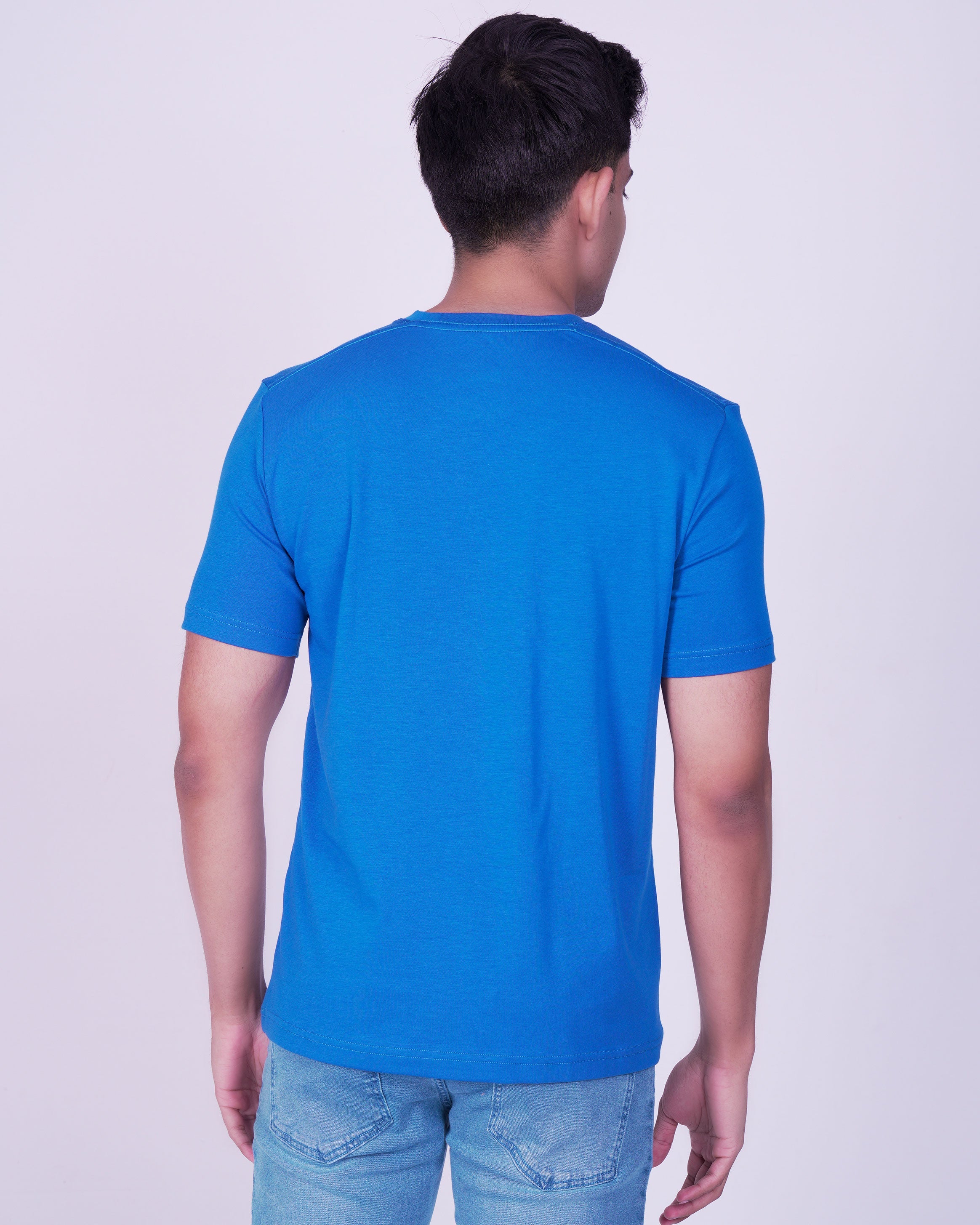 Emerald Crew Neck Slim Fit-Dazzling Blue