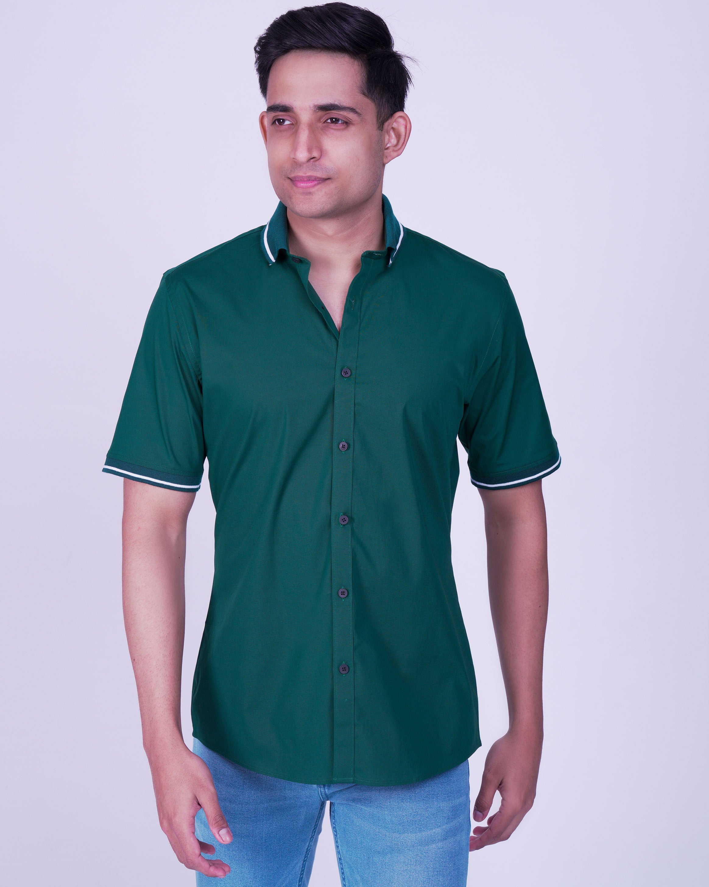 Emerald Polo Shirt Slim Fit-Posy Green
