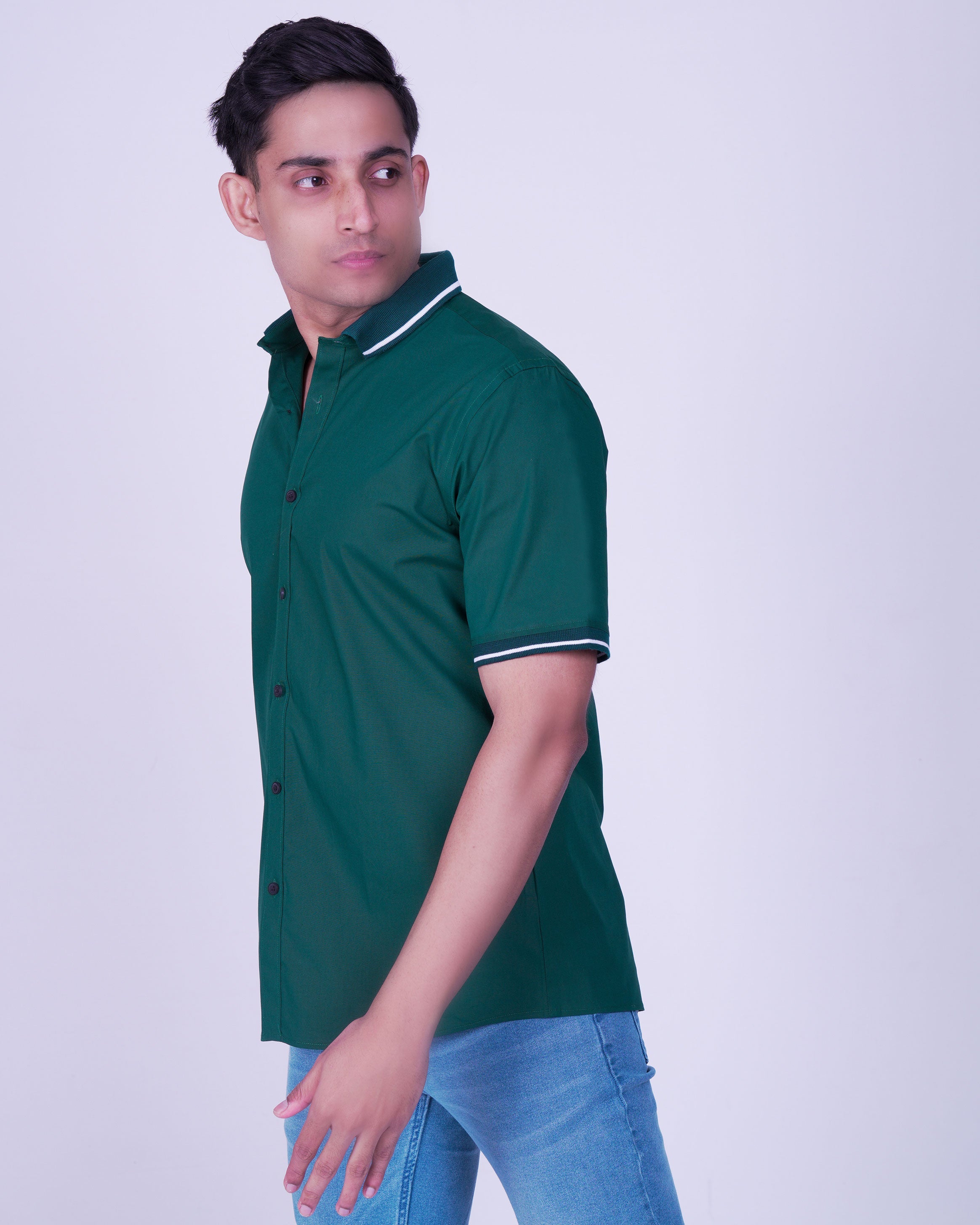 Emerald Polo Shirt Slim Fit-Posy Green