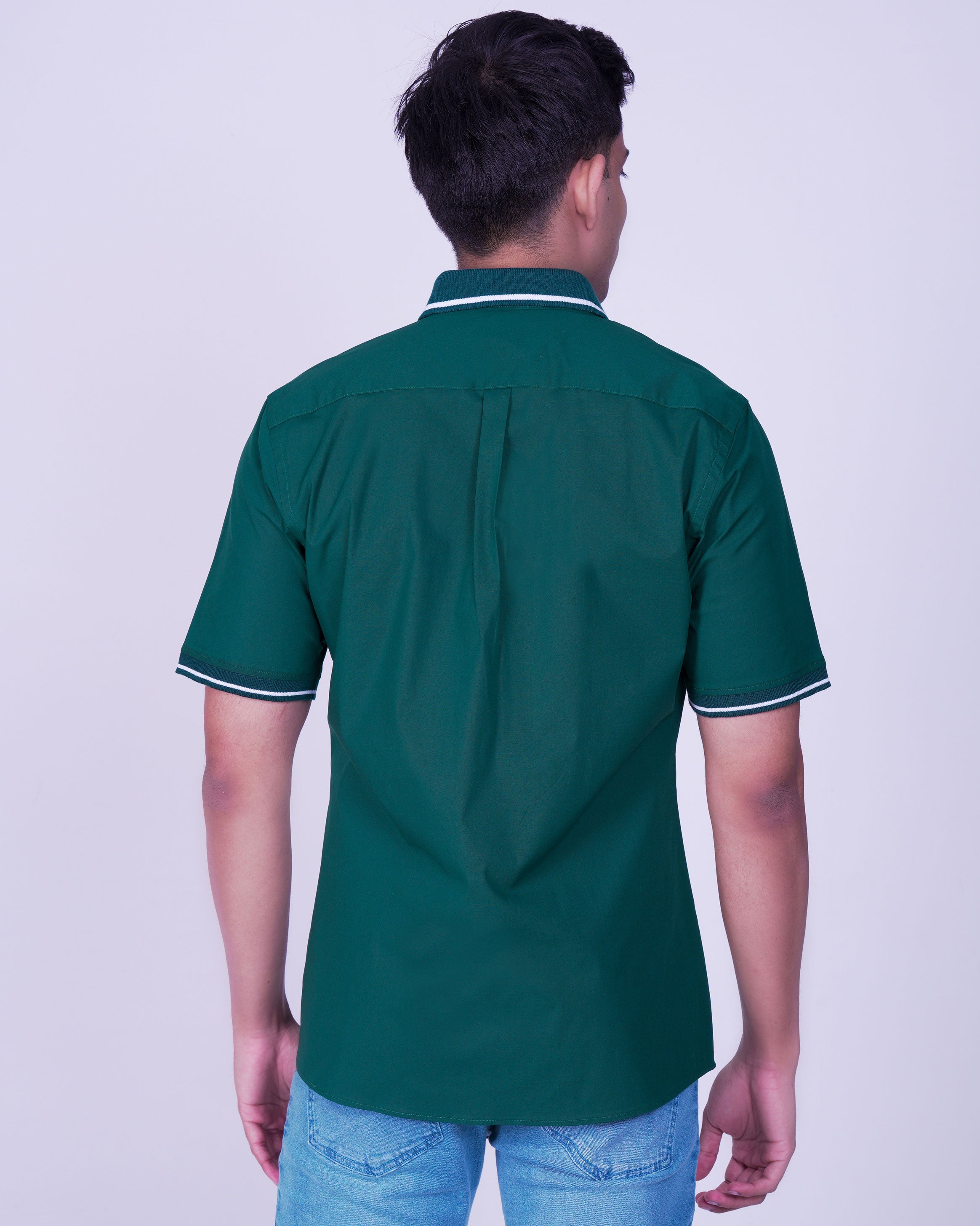 Emerald Polo Shirt Slim Fit-Posy Green