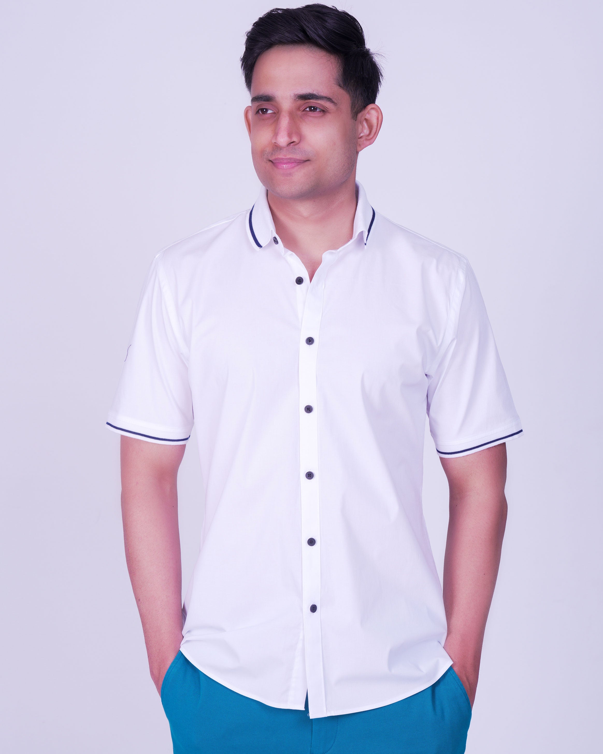 Emerald Polo Shirt Slim Fit-Snow White