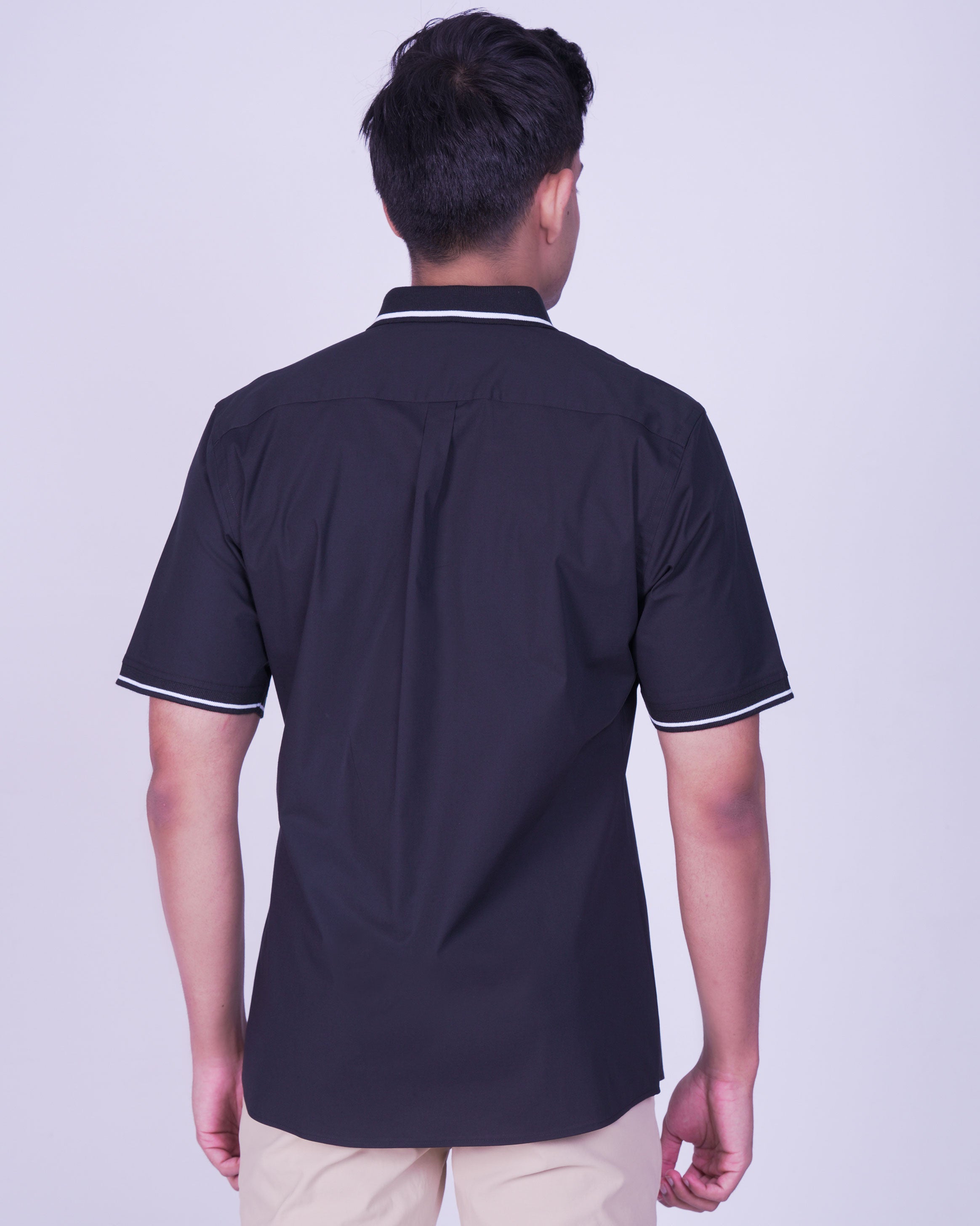 Emerald Polo Shirt Slim Fit-Black