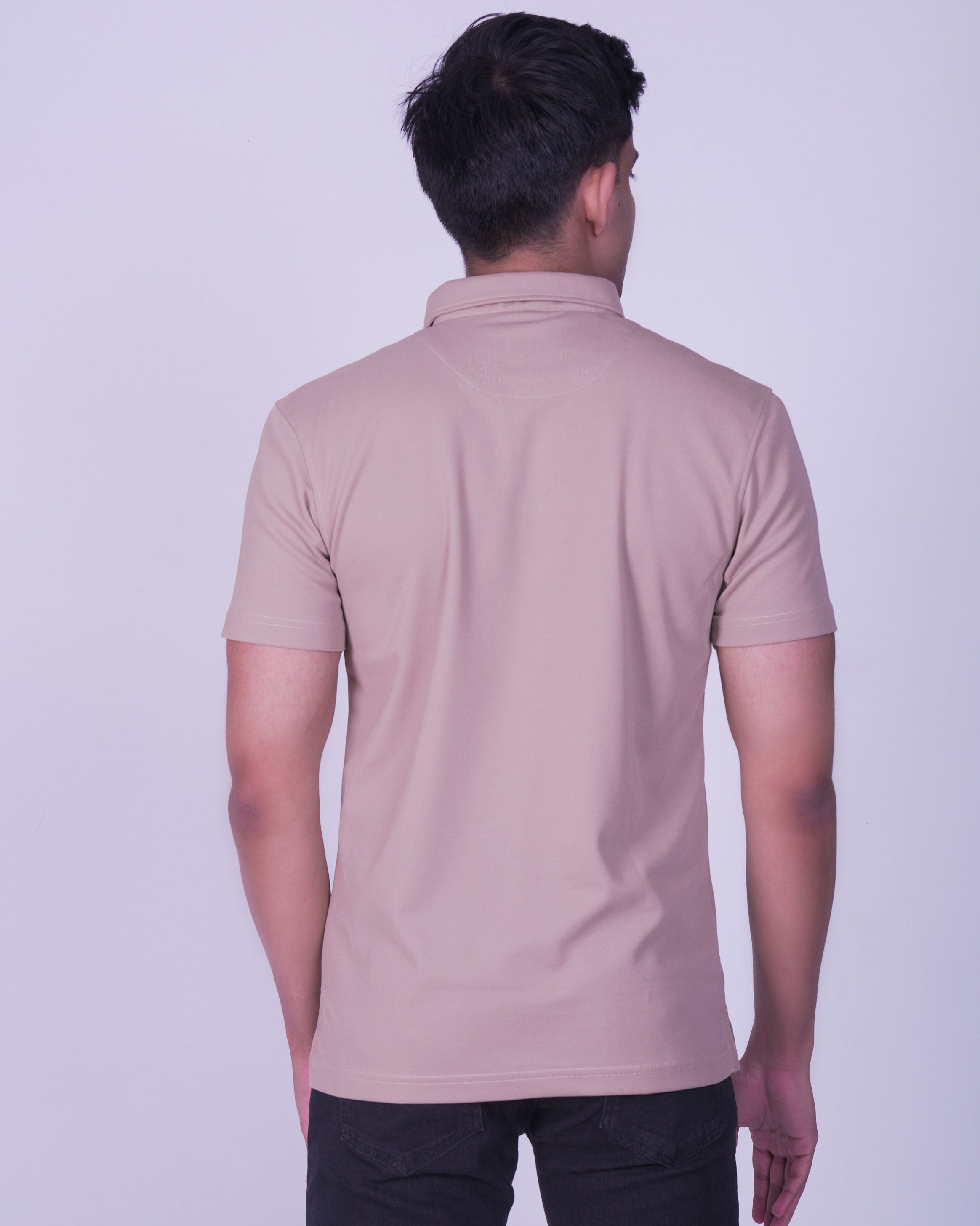 Emerald Polo Plain Slim Fit-Yellow Sauterne