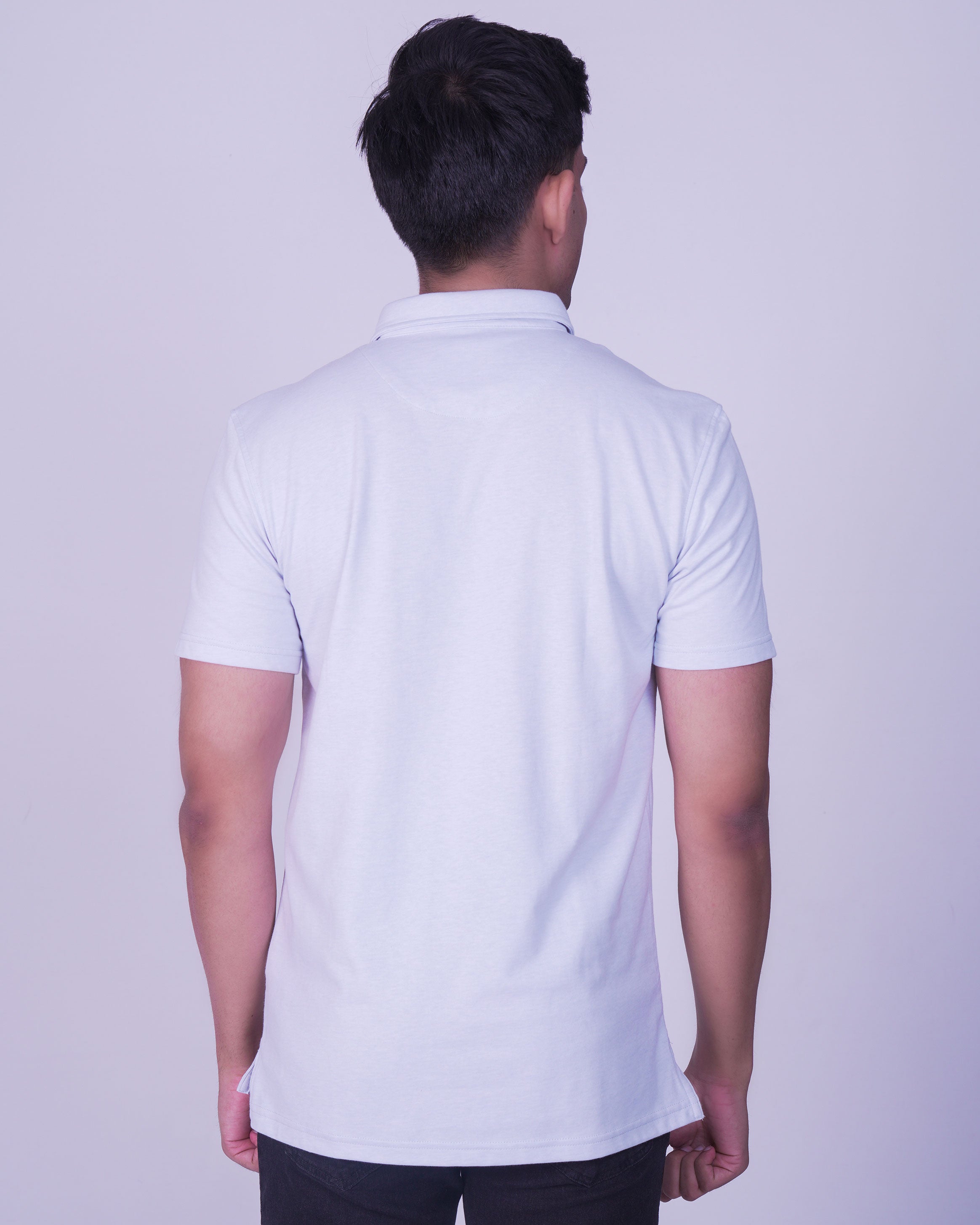 Emerald Polo Plain Slim Fit-Arctic