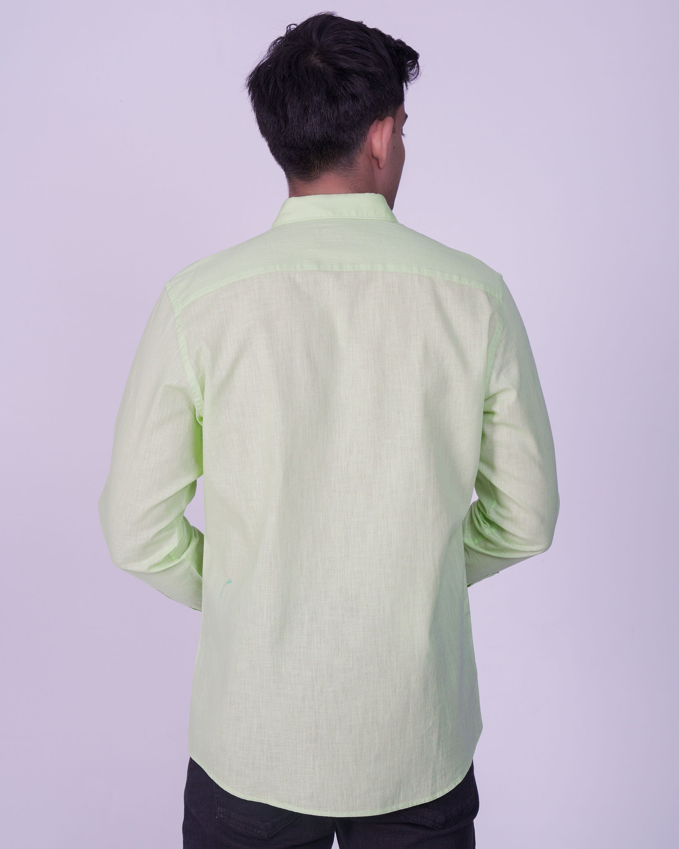 Emerald Active Plain Slim Fit-Shadow Lime
