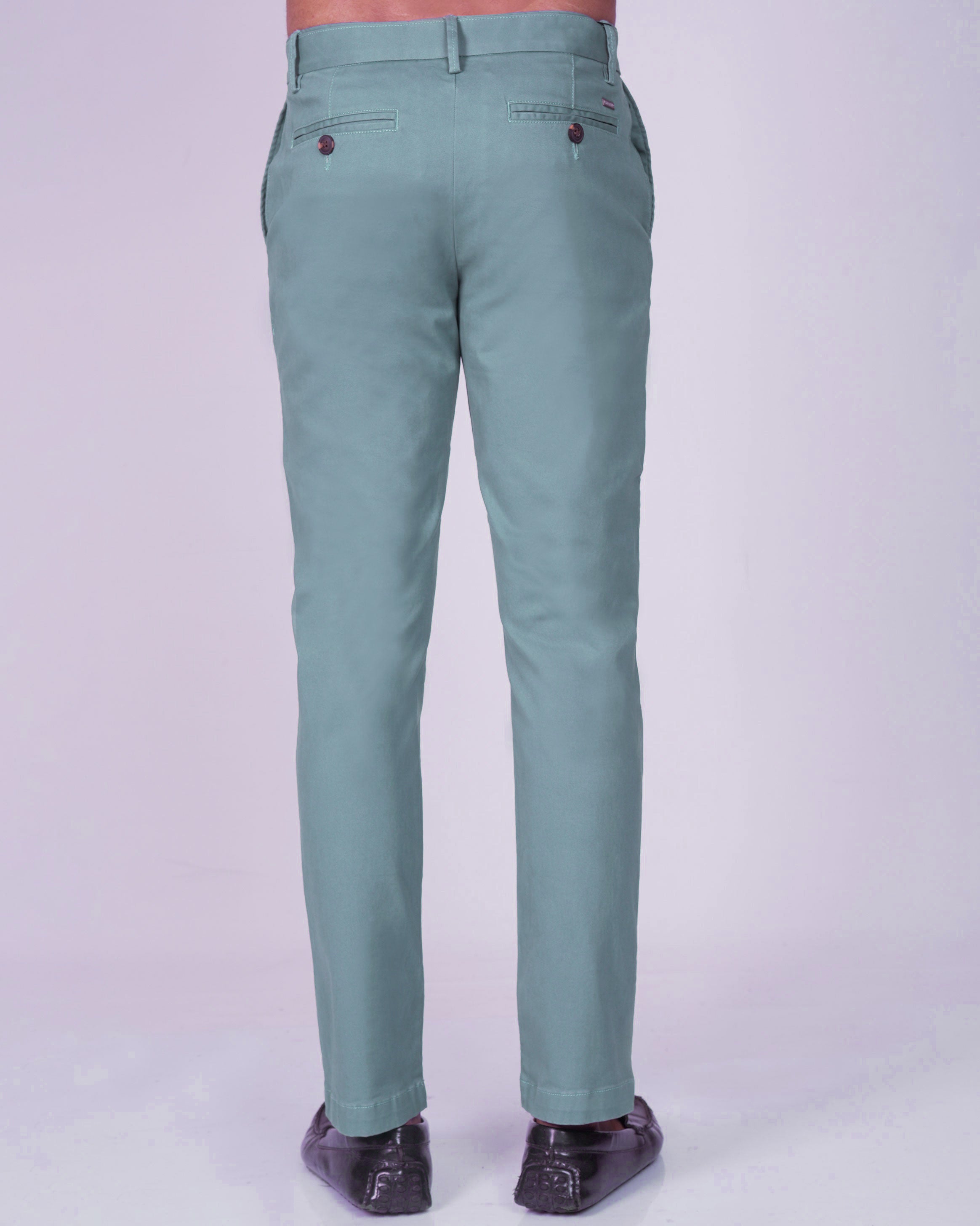 Emerald Chino Z Plain Slim Fit-Green Sit Green