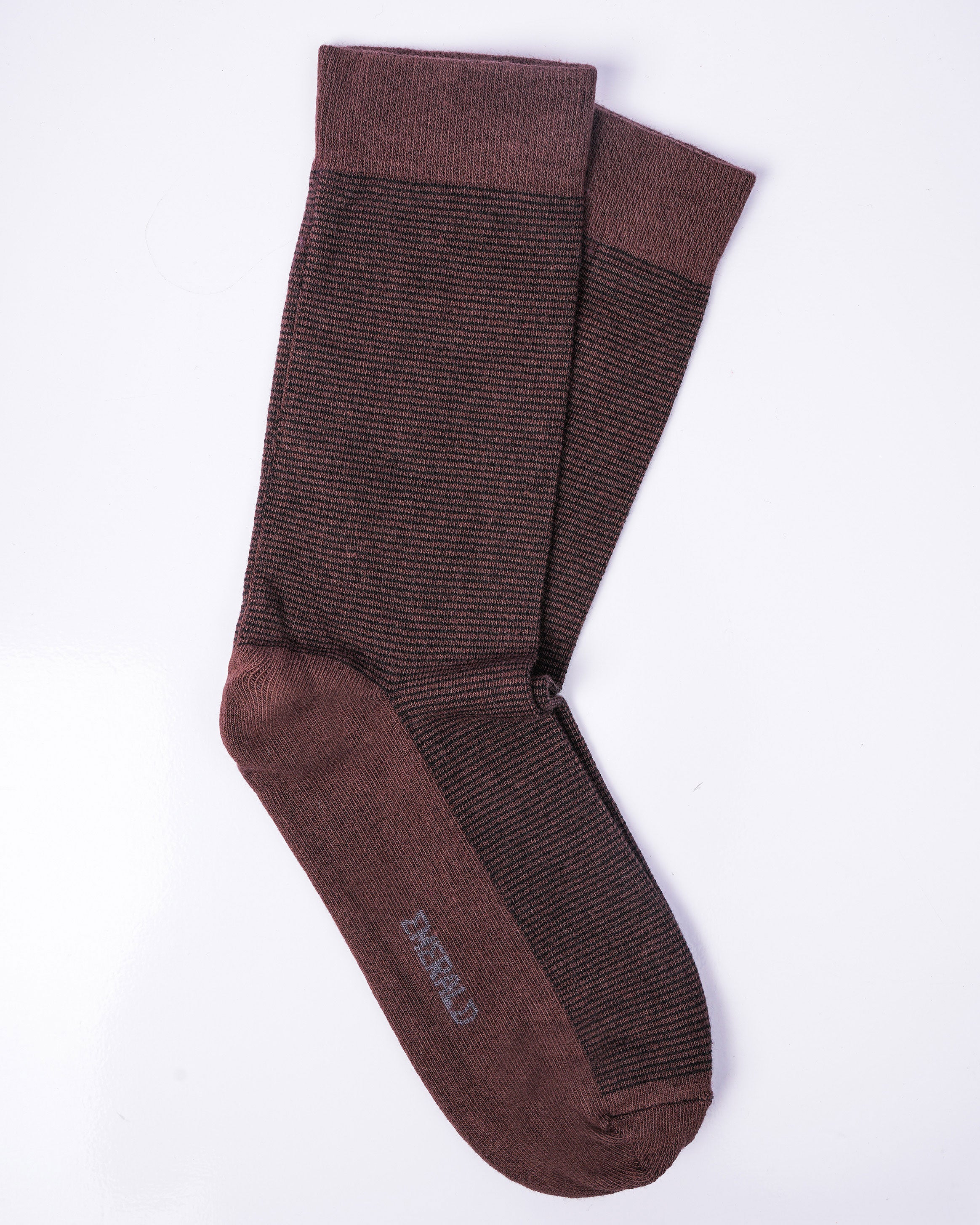 Emerald Socks - Brown Stripe