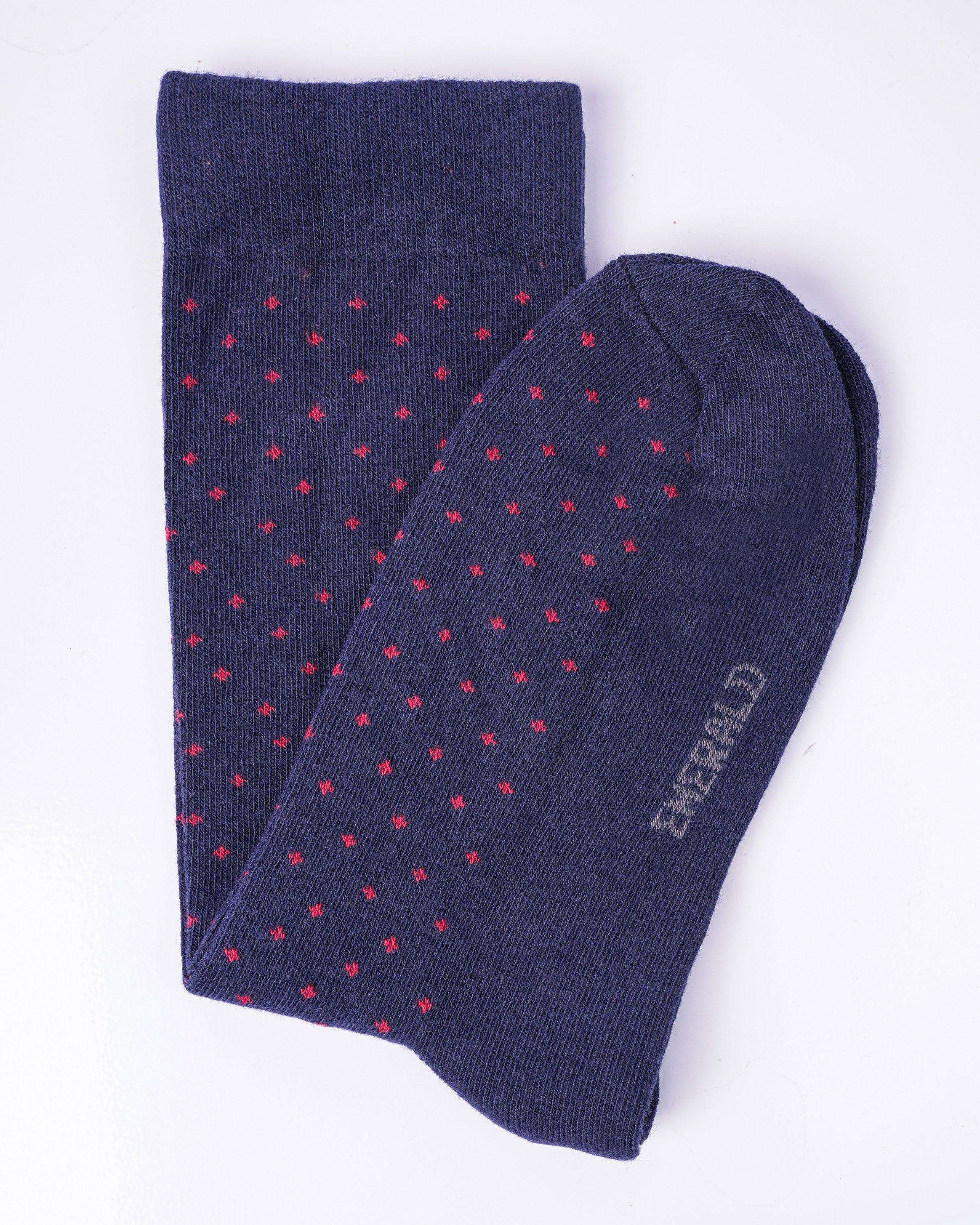Emerald Socks - Navy with Red dot