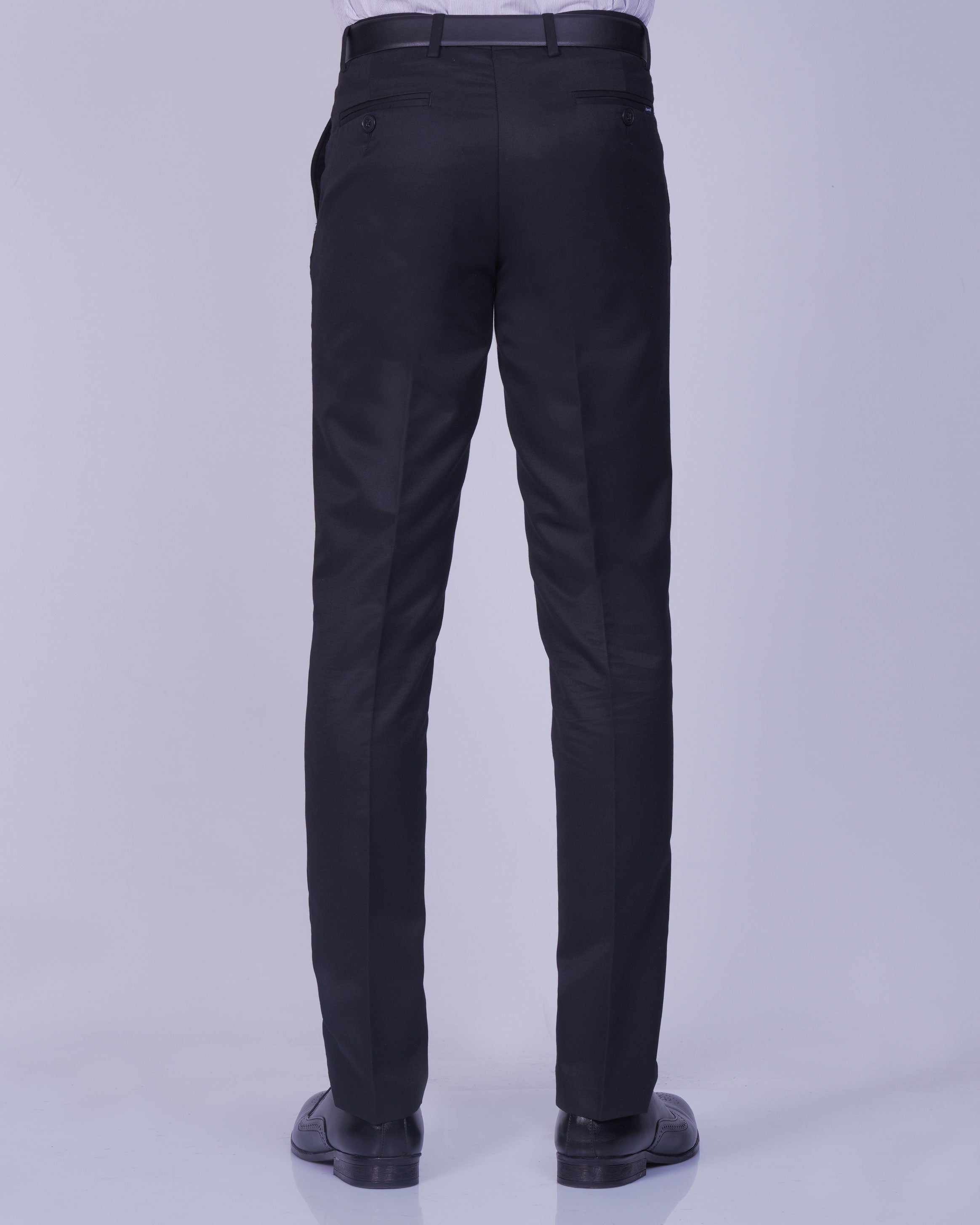 Emerald Formal Trouser Plain Ultra Slim Fit-Black