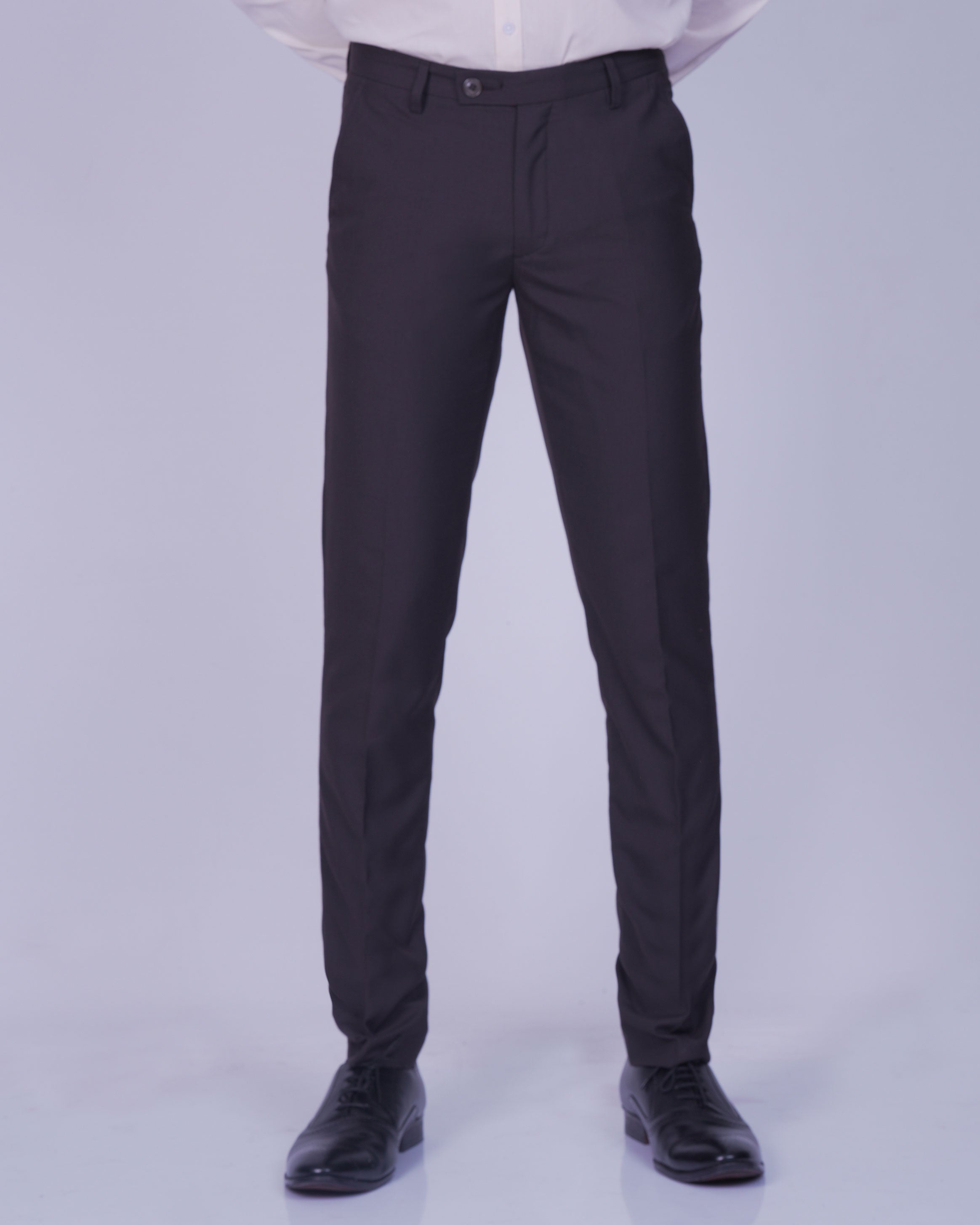 Emerald Formal Trouser Plain Ultra Slim Fit-Brown Andorra