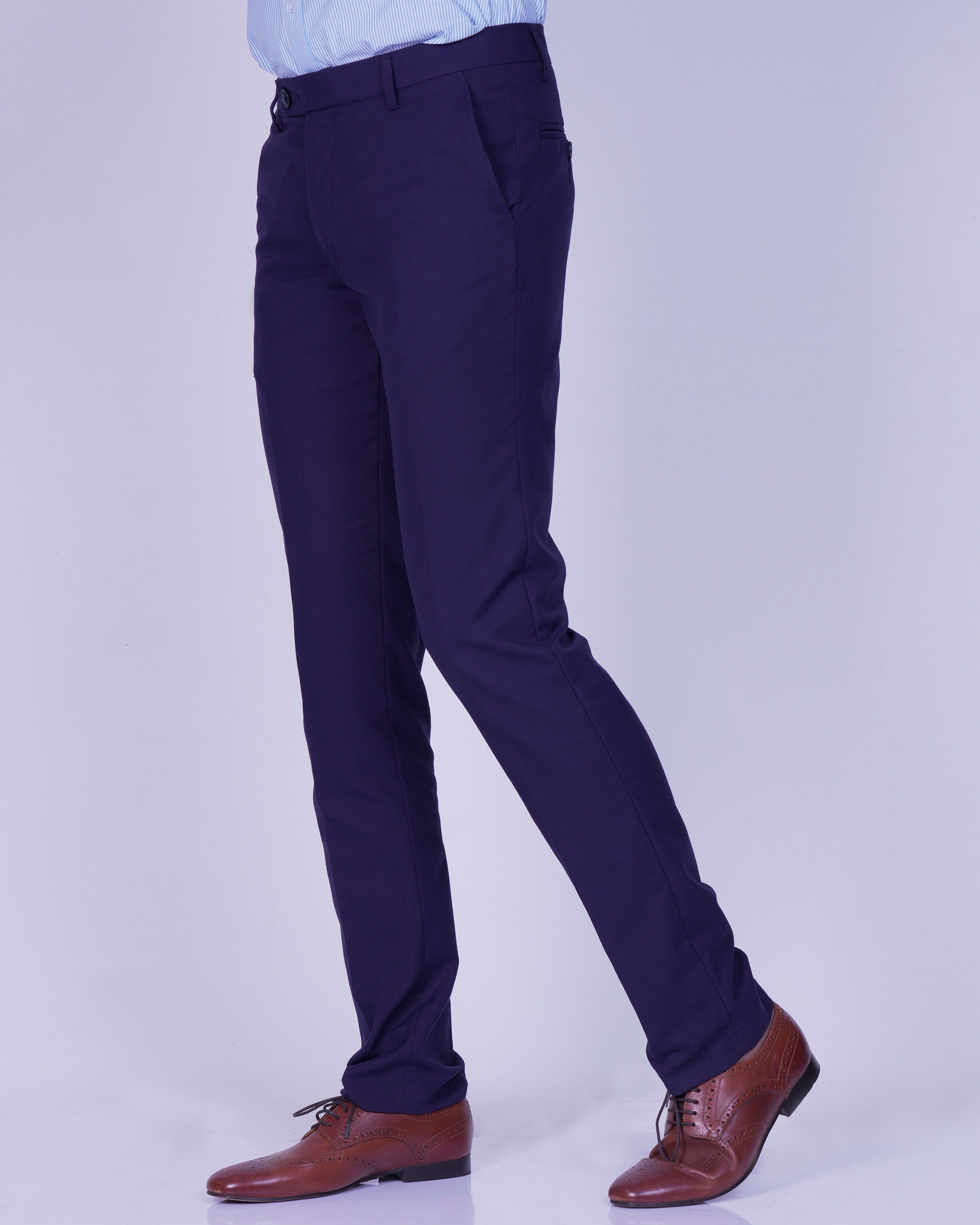 Emerald Formal Trouser Plain Ultra Slim Fit-Astral Aura