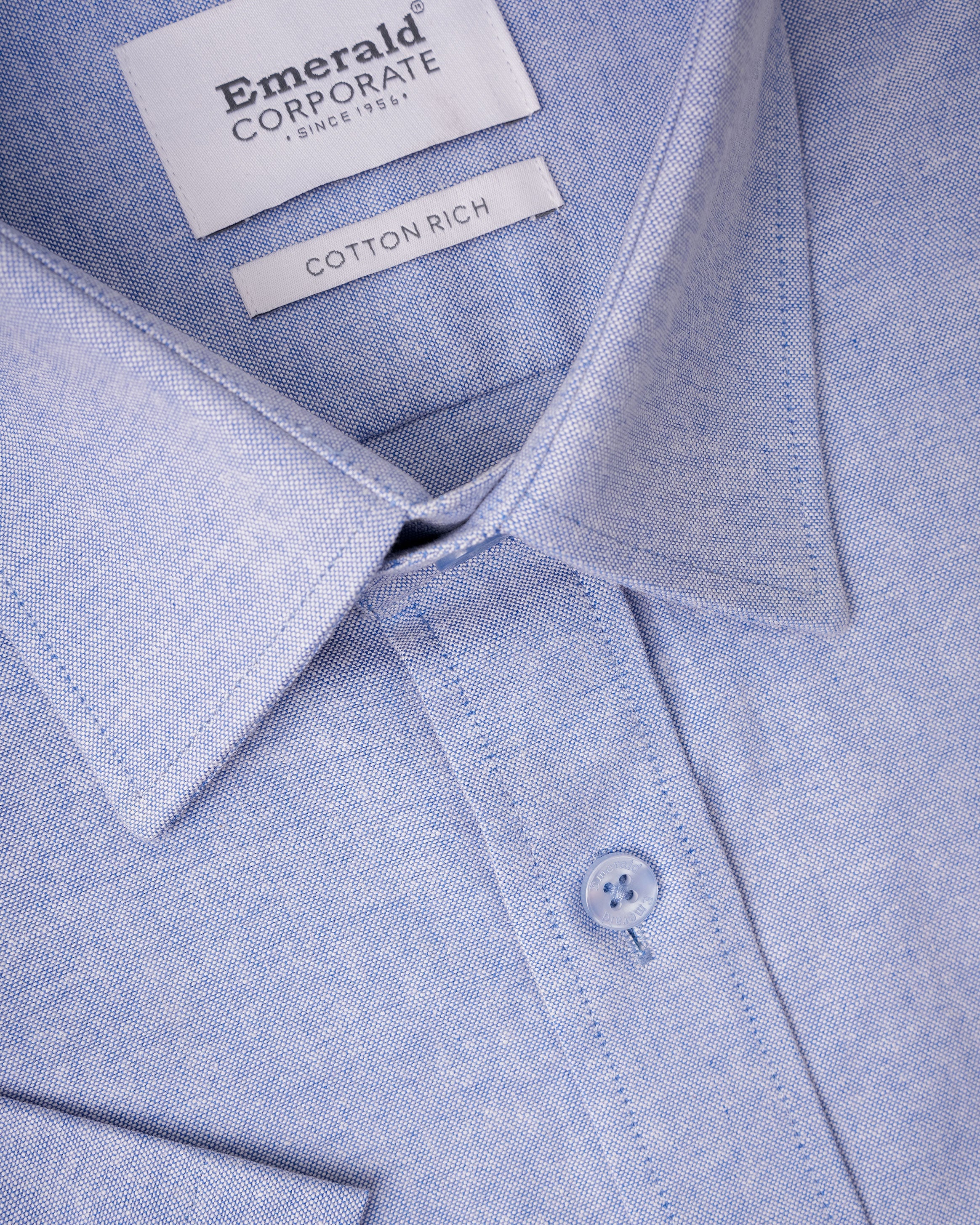 Emerald Corporate Oxford Regular Fit - Blue Marina