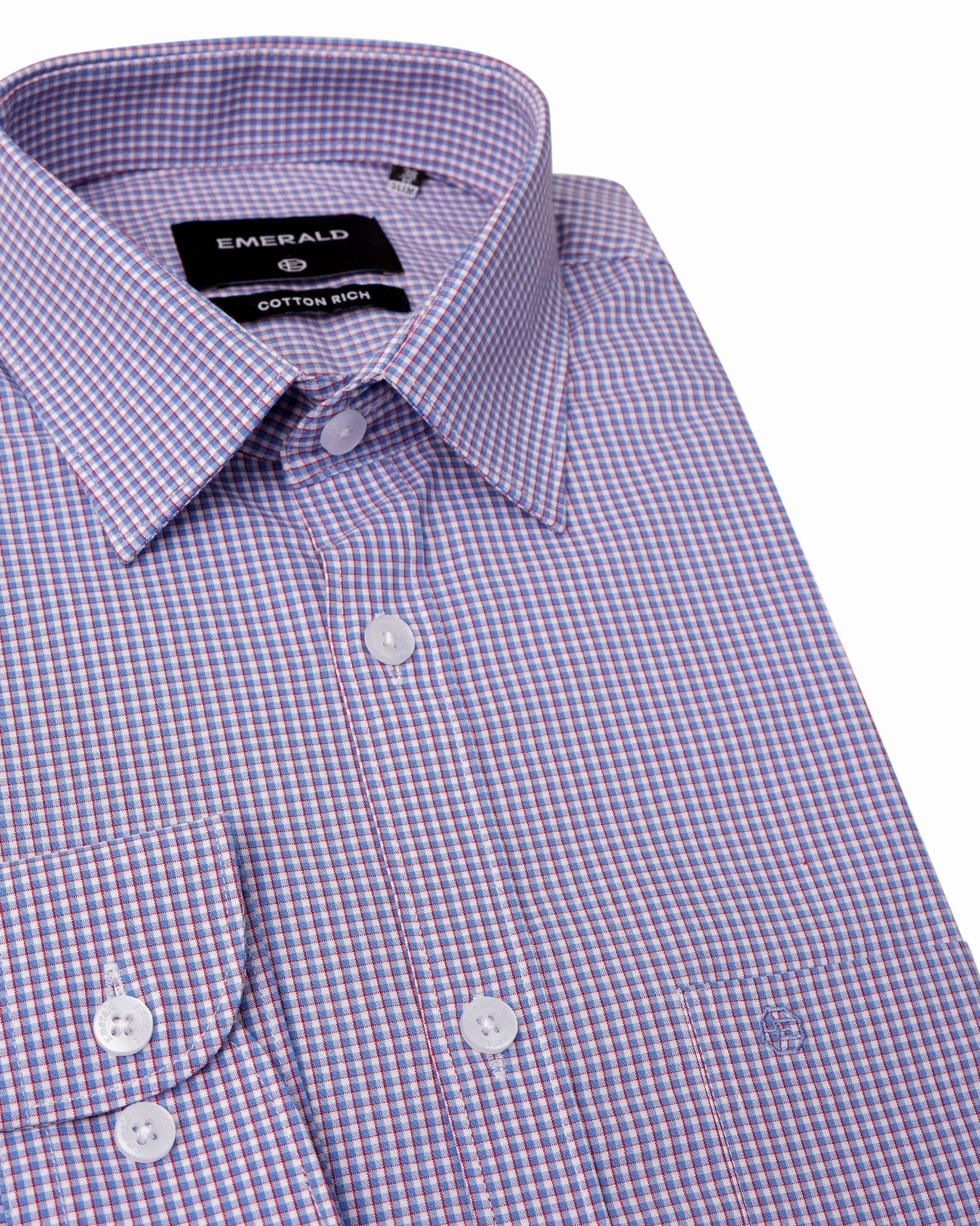 Emerald Formal Checks Slim Fit - Meadow Mauve