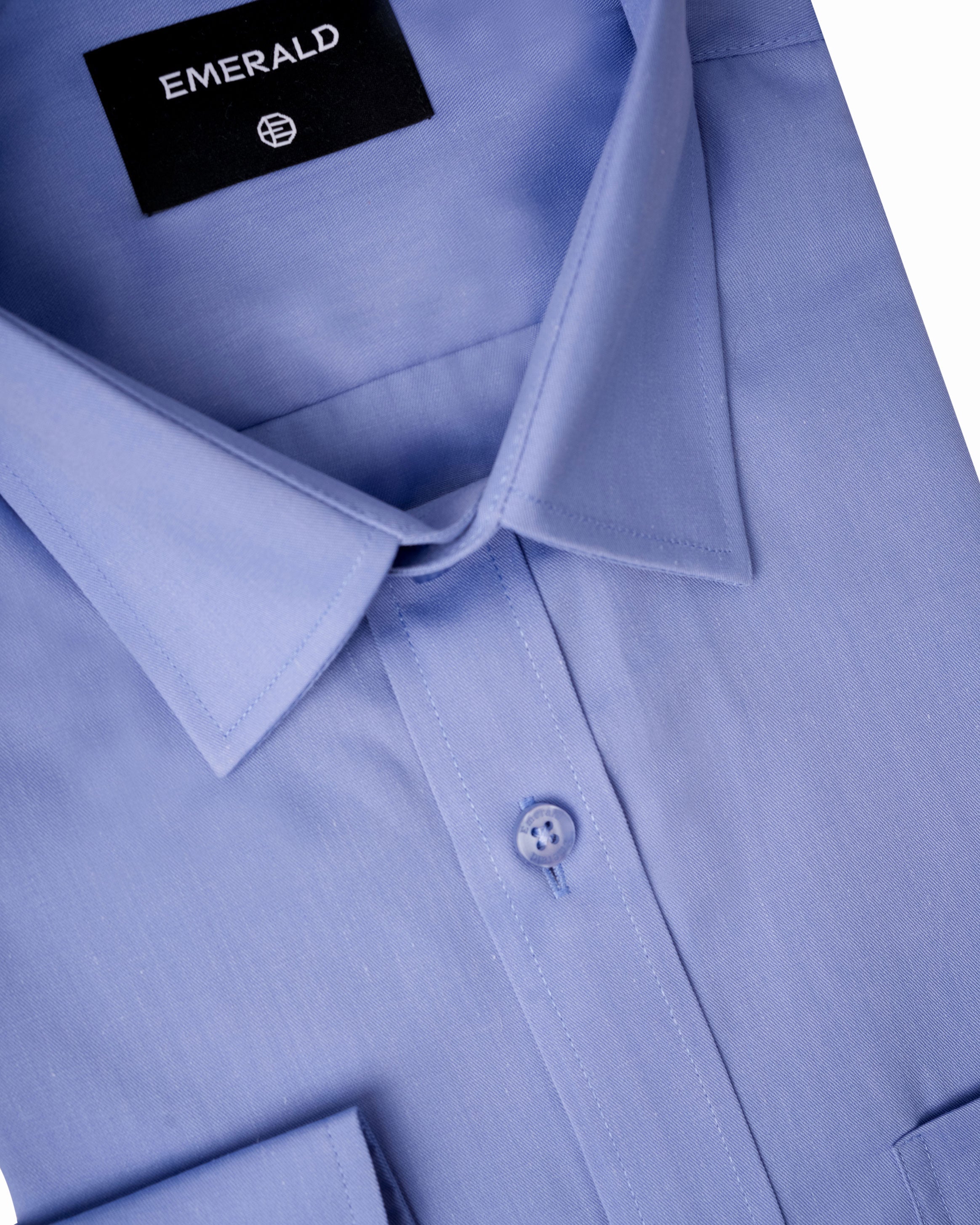 Emerald Formal Plain Regular Fit - Blue Wedgewood