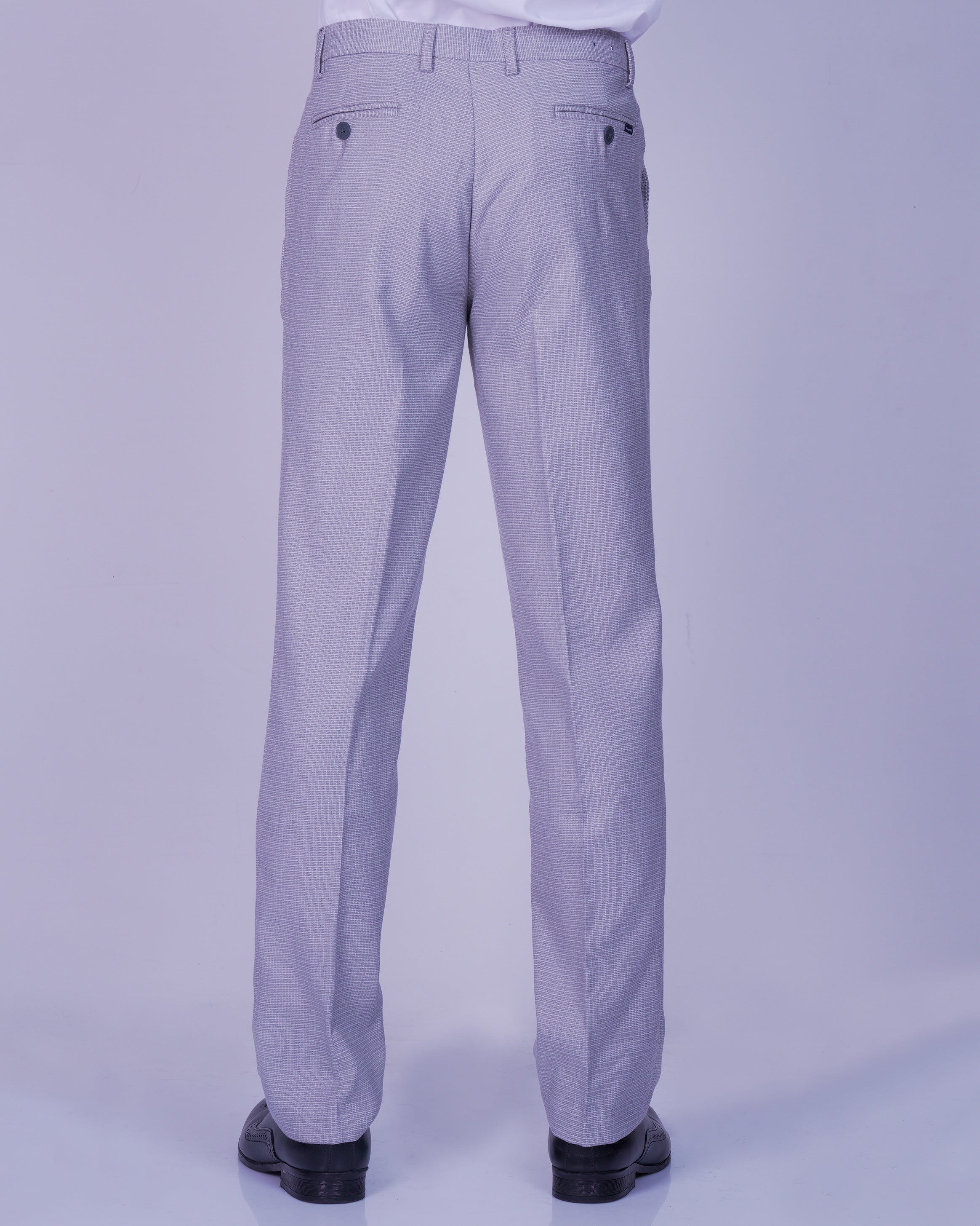 Emerald Formal Trouser Dobby Regular Fit-Drizzle
