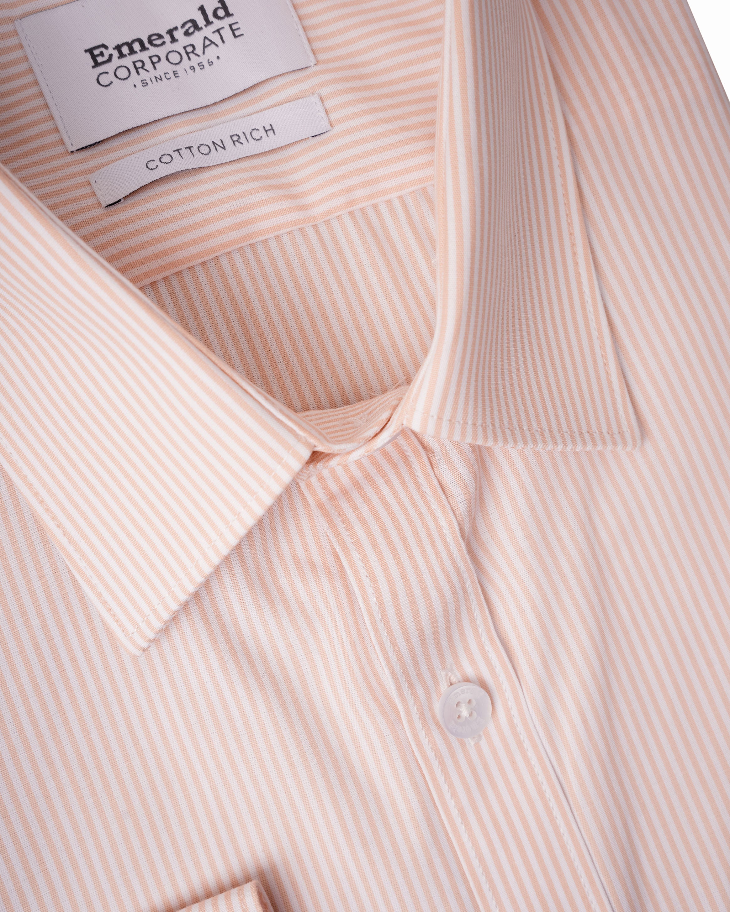 Emerald Corporate Narrow London Stripe Slim Fit - Creme Brulee