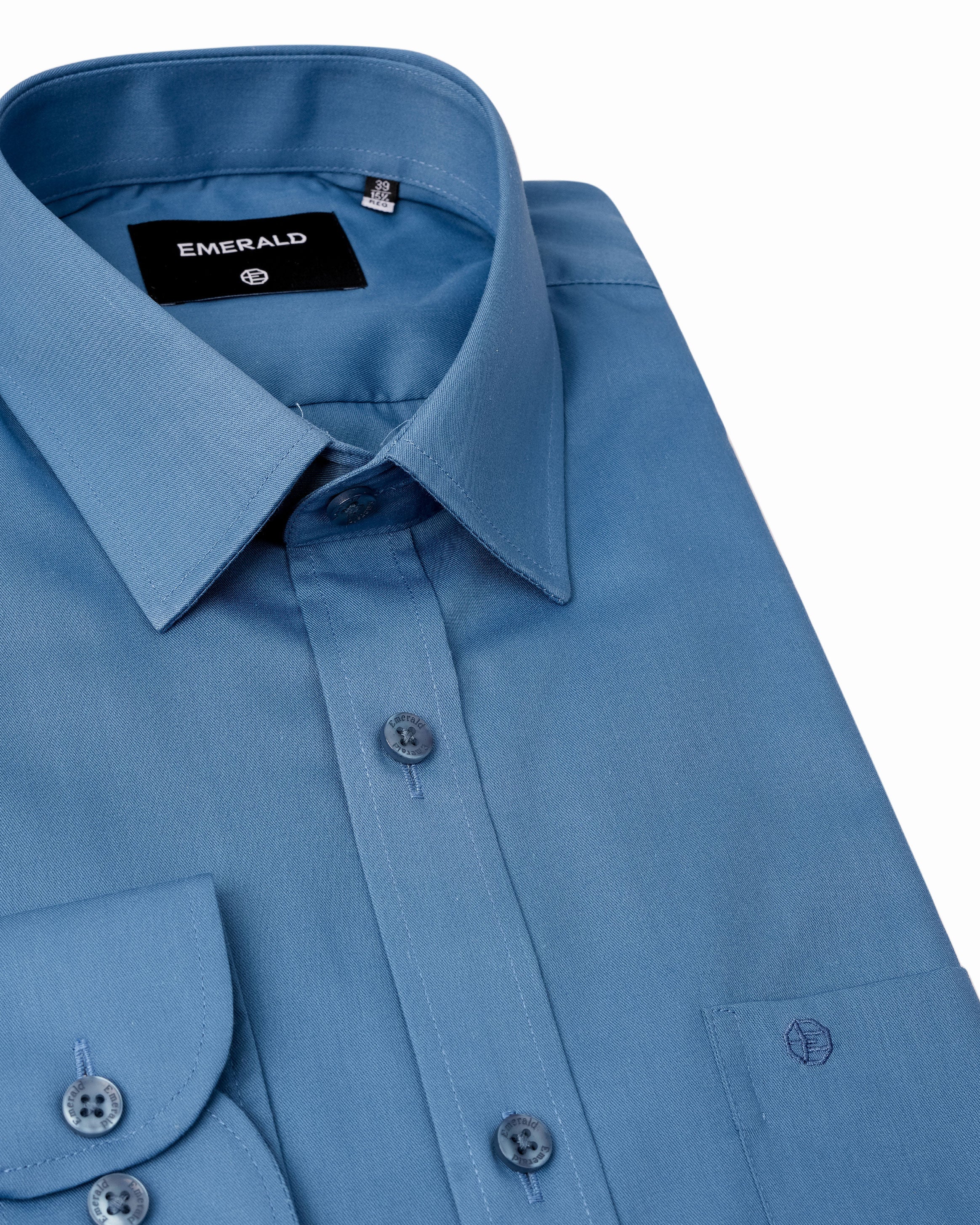 Emerald Formal Plain Regular Fit - Blue Heaven